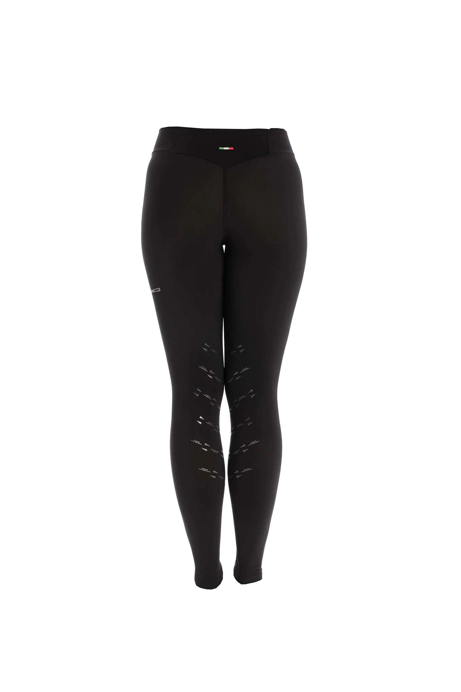 AA Platinum Legginsy jeździeckie z lejem kolanowym Black L