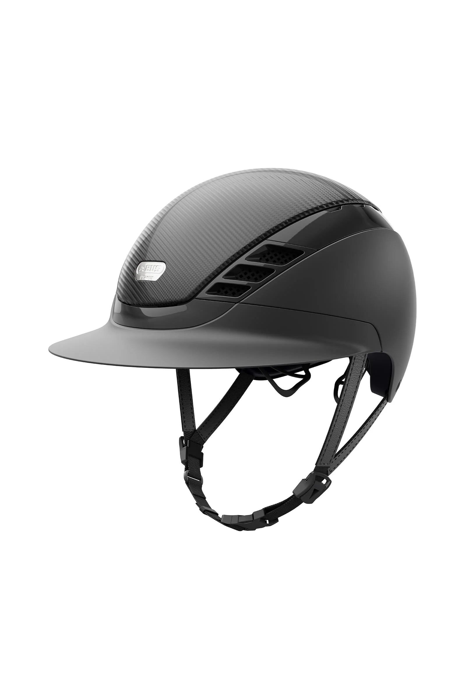 Airluxe Pure Carbon Style kask jeździecki z długim daszkiem Black/Anthracite M