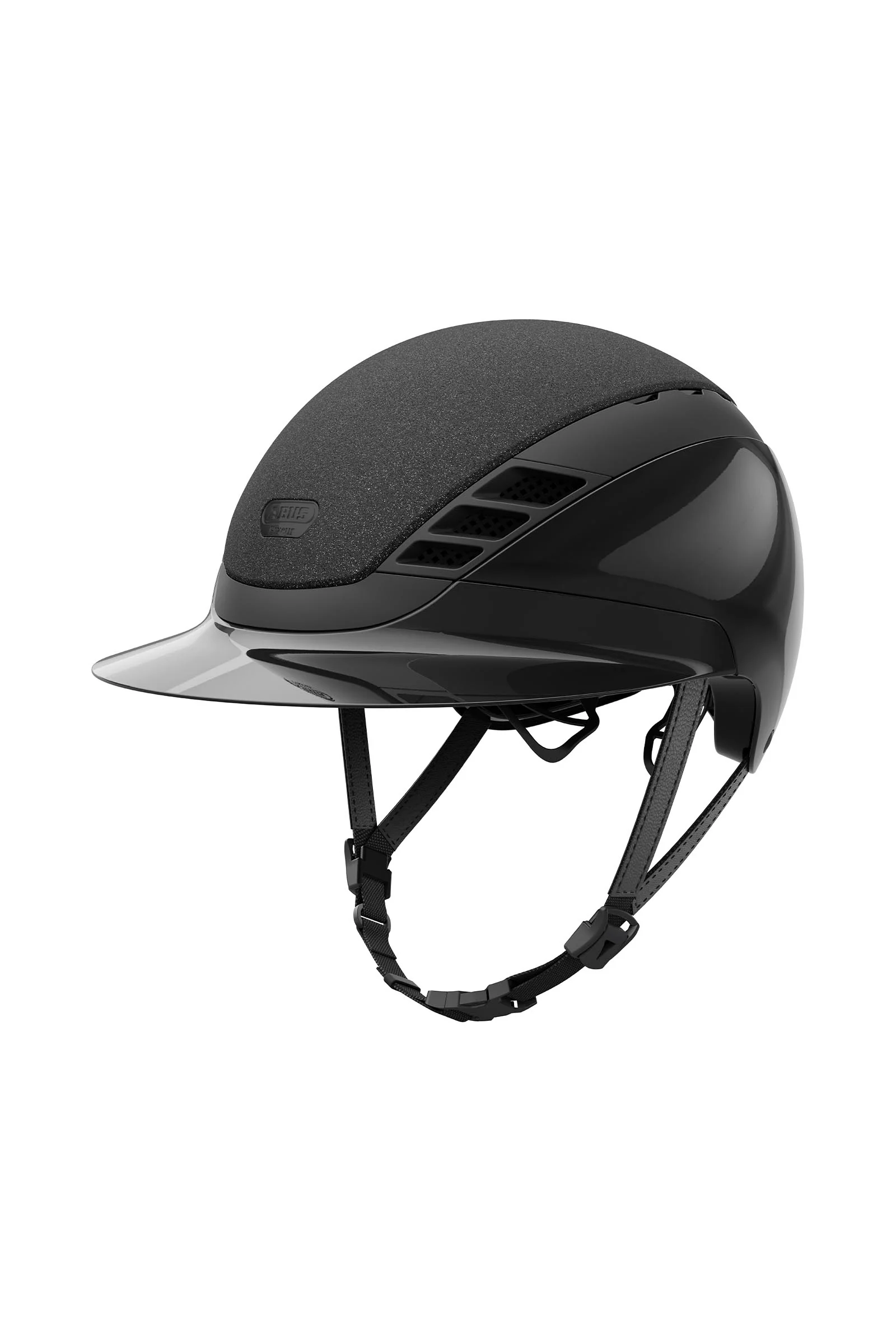 Airluxe Supreme Glam Shiny kask jeździecki z długim daszkiem Shiny Black M