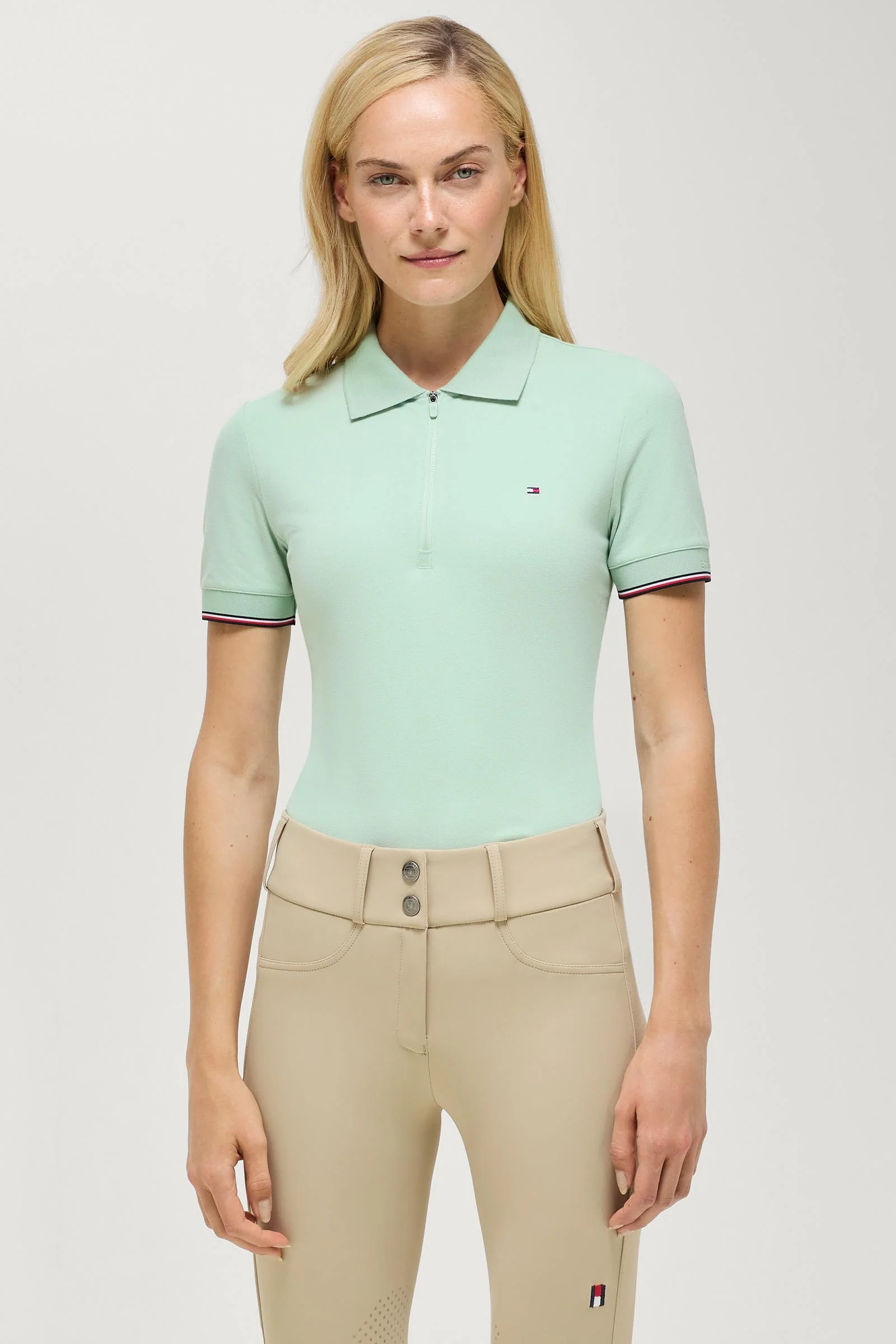 Anaheim damska koszulka polo z zamkiem Belair Mint S