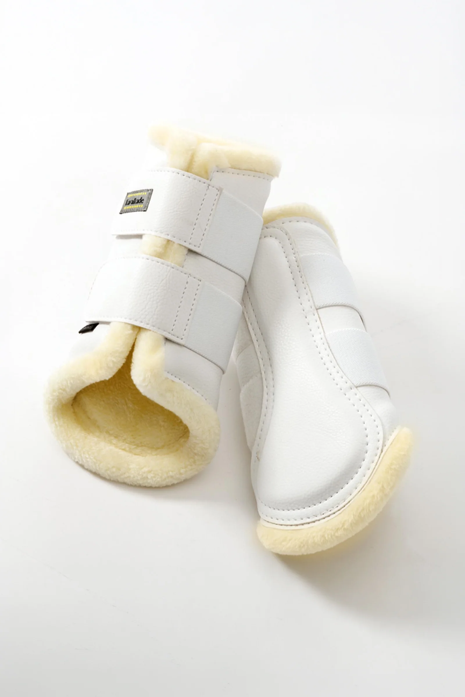 Anatomic ochraniacze ze skóry syntetycznej z futerkiem White/Beige S