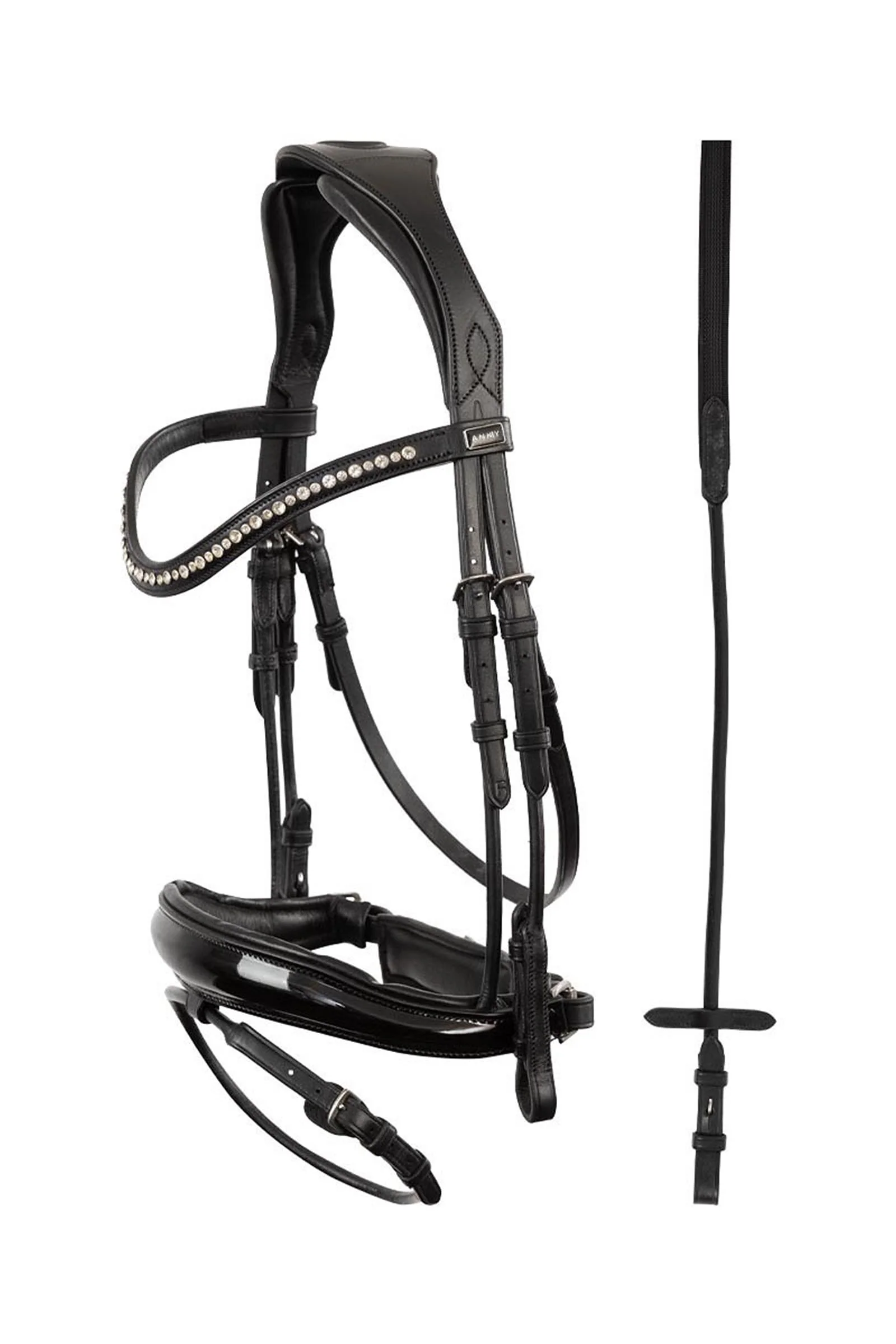 ANKY Anatomic Comfort Fit Ogłowie z Podwójnym Pull Back Black F