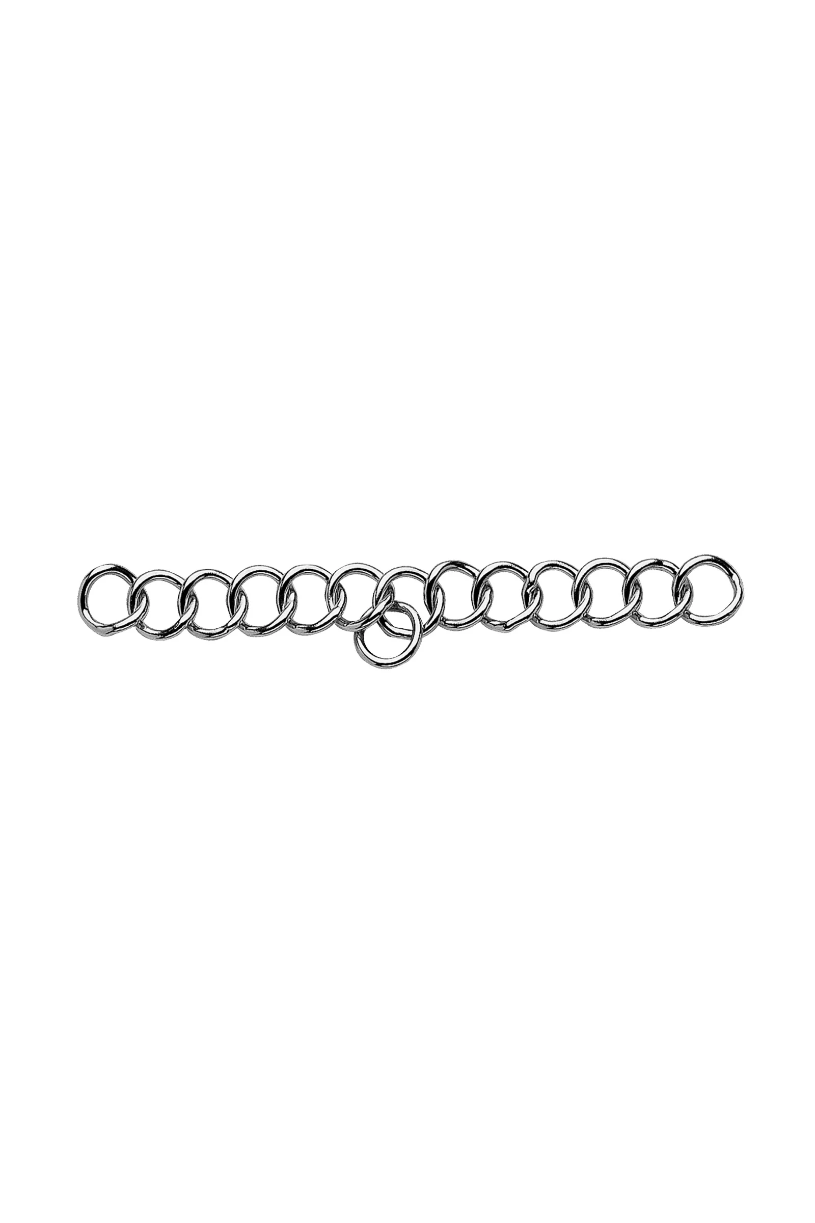 Łańcuszek do wędzidła zaprzęgowego, argentan, 13 ogniw silver 130 mm