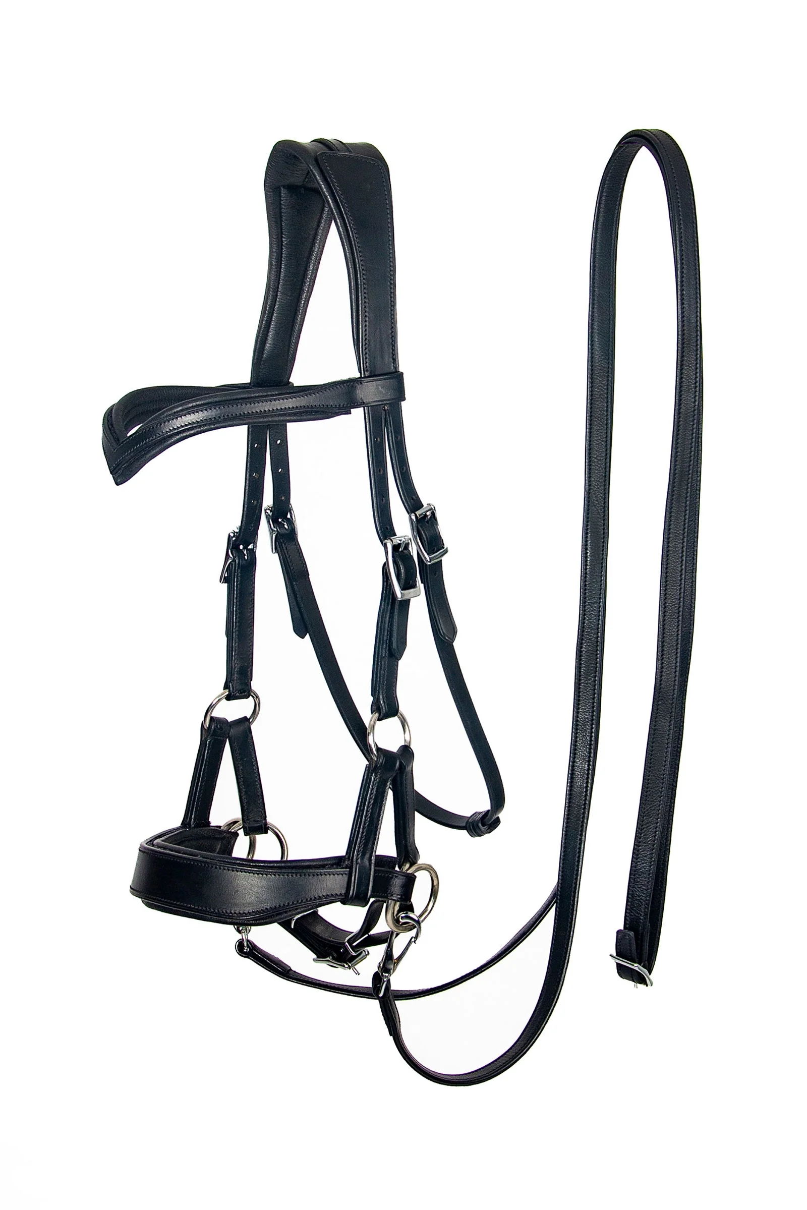 F.R.A. Freedom Riding Articles: Uzda bezwędzidłowa Aruba z wodzami (system 3) Black C