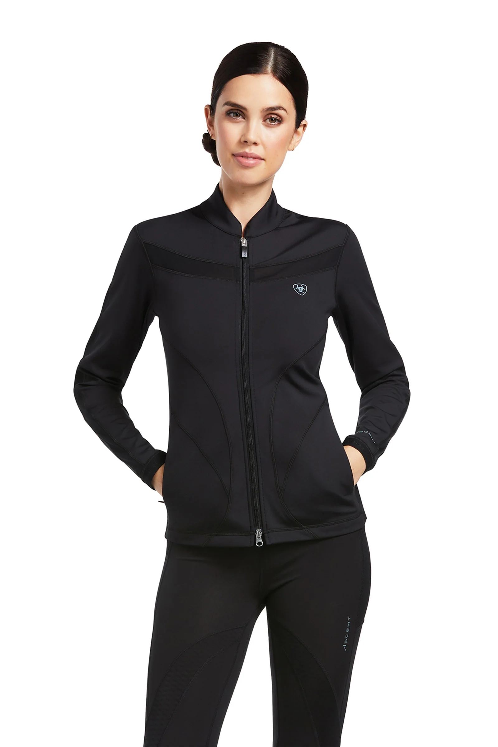 Ascent Bluza z zapięciem na zamek Black XS