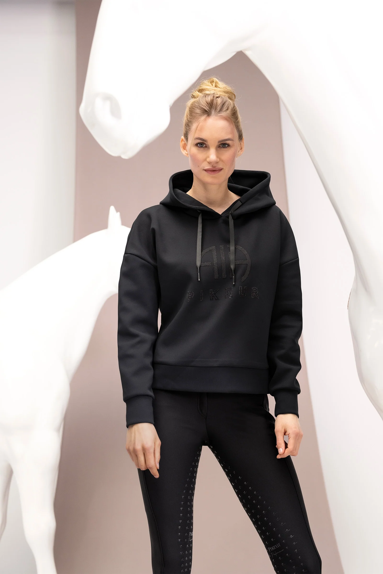Damska bluza z kapturem Athleisure Charcoal Grey 38