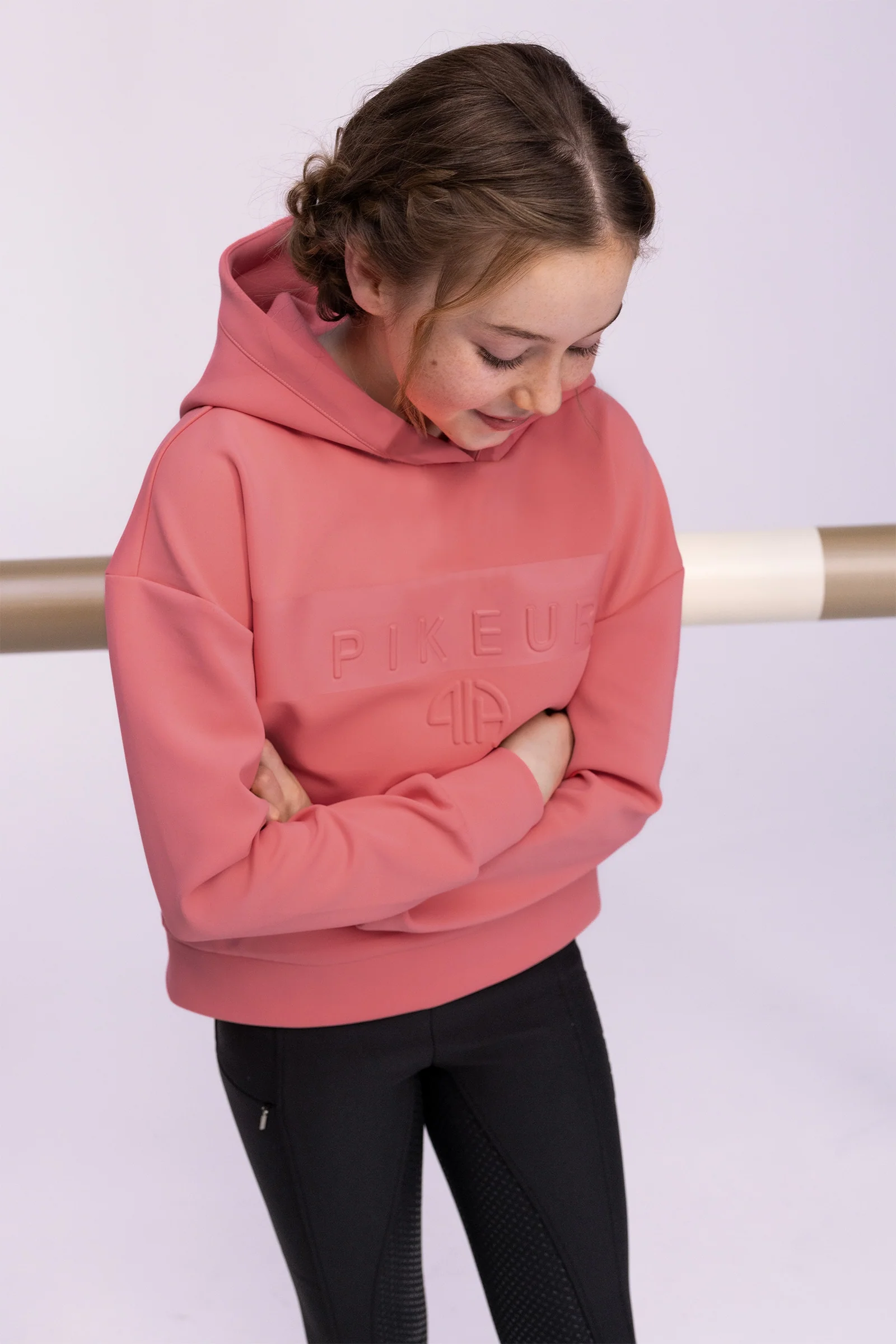 Damska bluza z kapturem Athleisure Salmon Pink 36