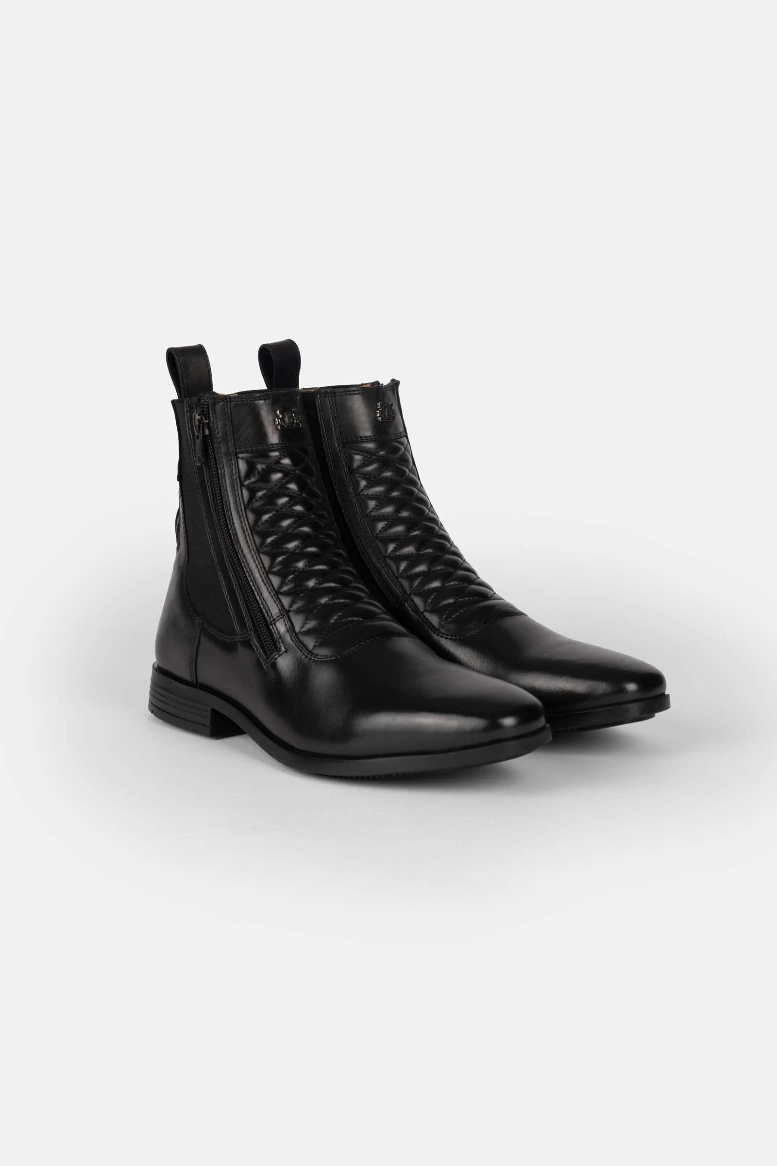 Eleganckie skórzane sztyblety jeździeckie Jodhpur Black 36