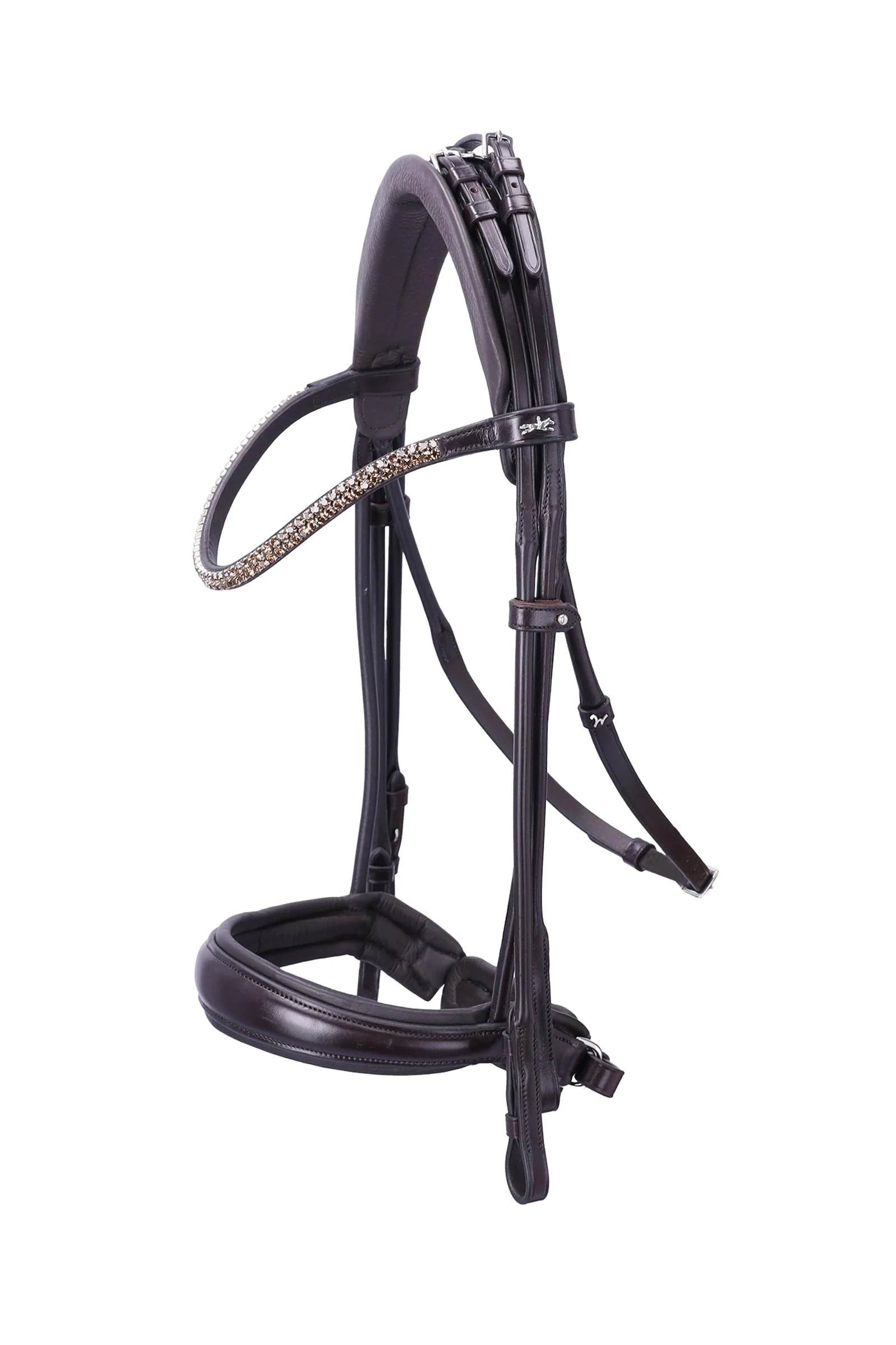 Bella Rose Double Bridle - Isabell Werth Collection espresso/silver F