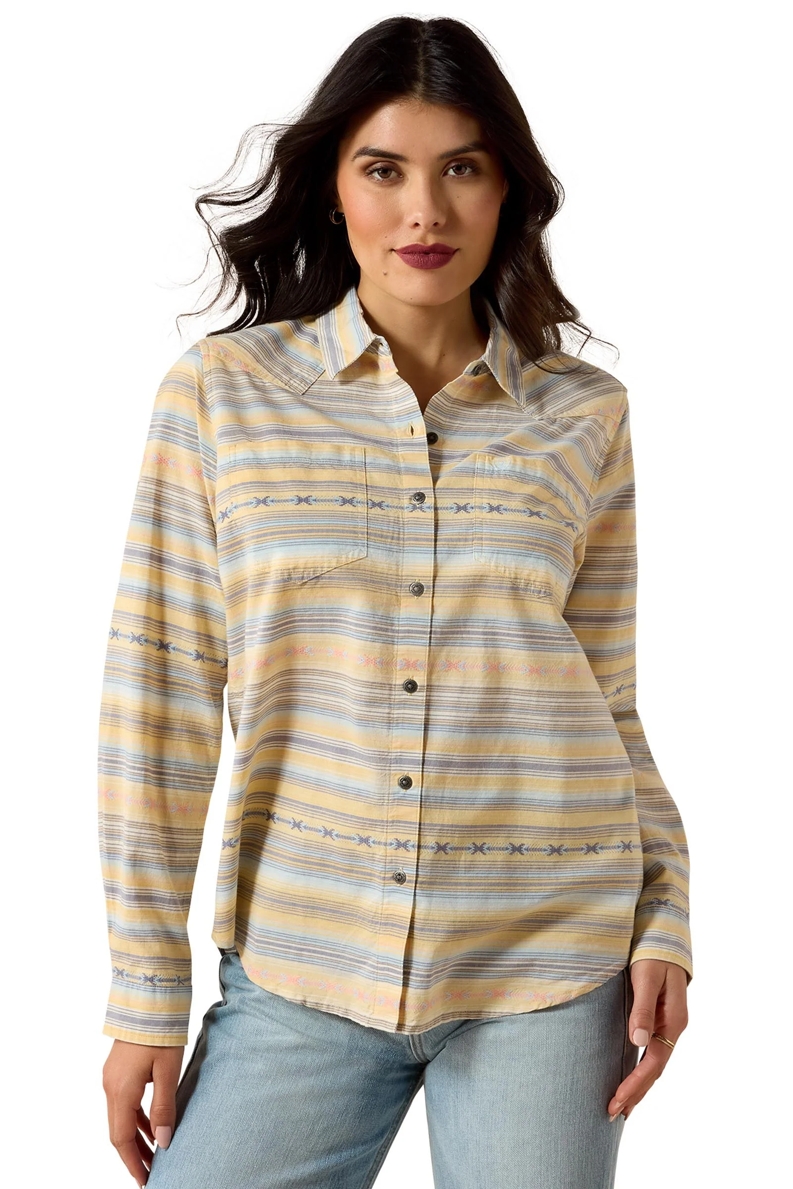 Billie Jean damska koszula z długim rękawem Sunrise Serape XS
