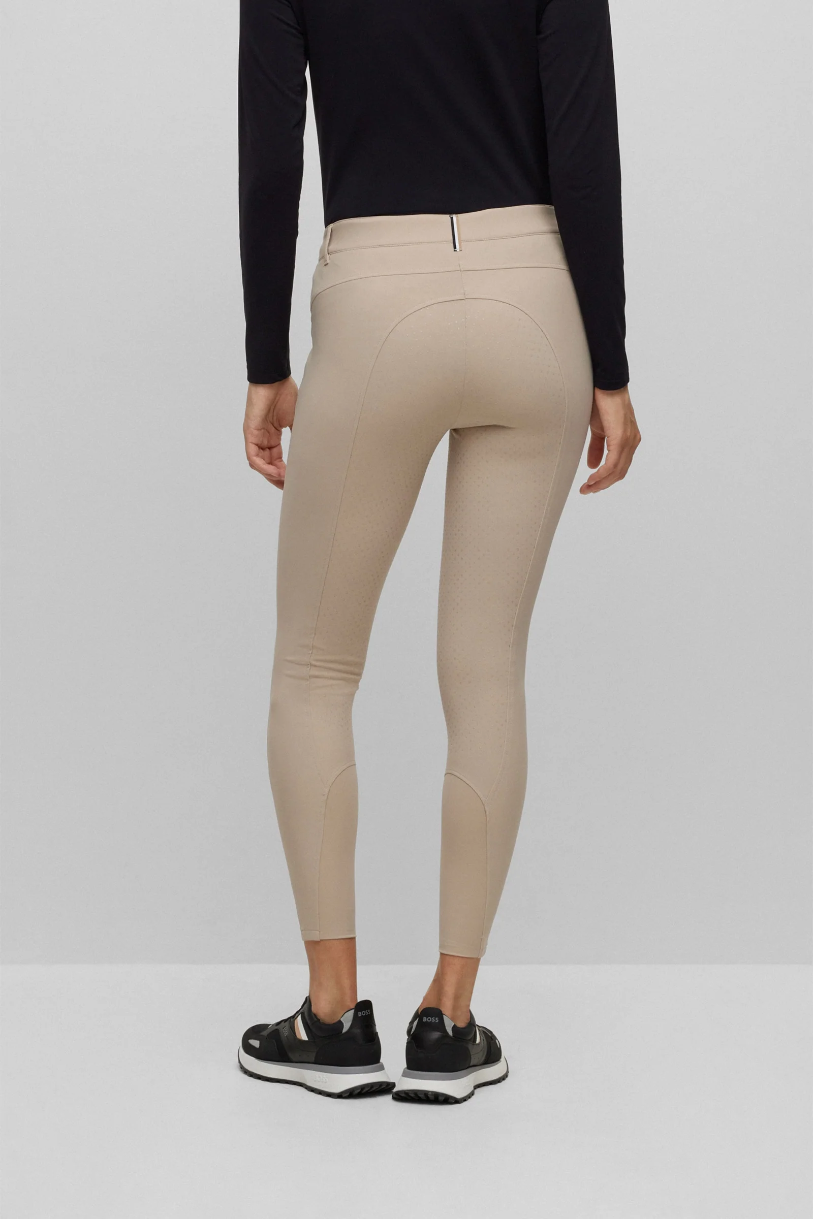 Damskie bryczesy Boss Heather z pełnym uchwytem Beige L