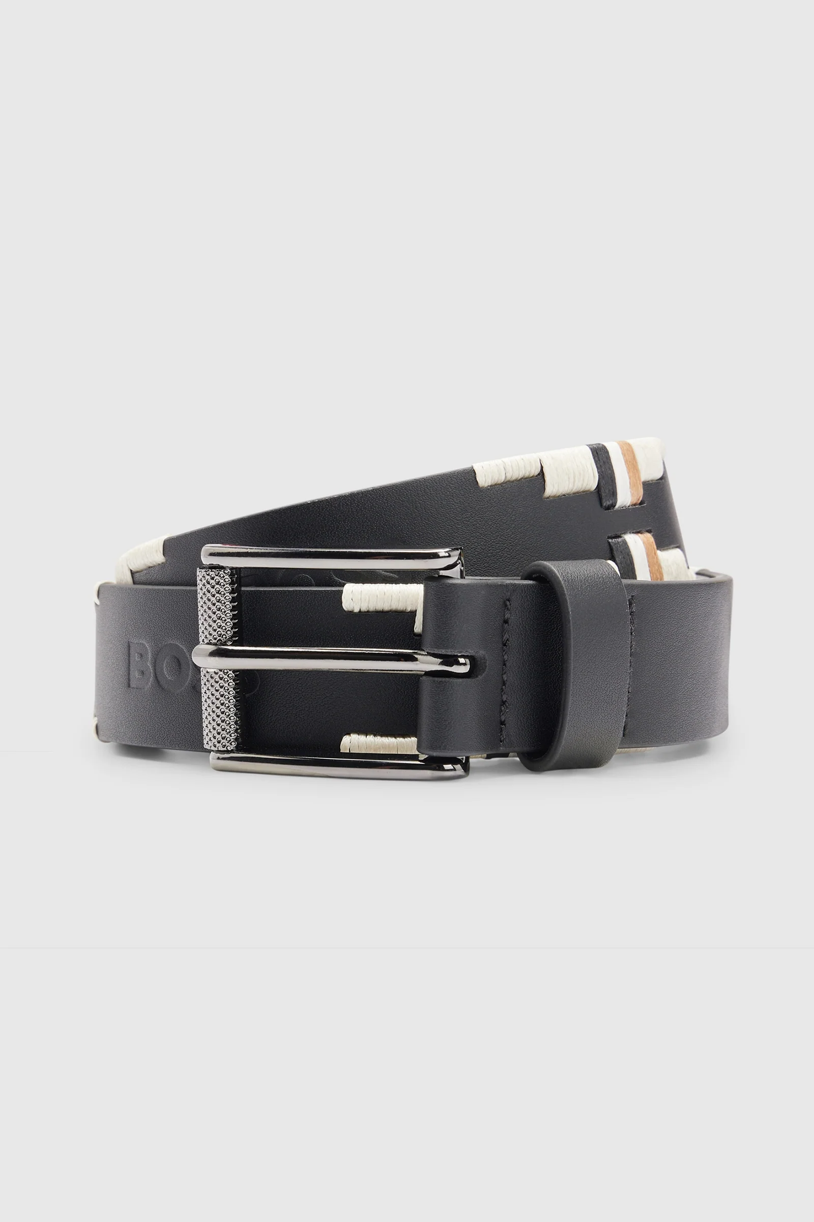 Pasek polo Boss Signature Black 75 cm