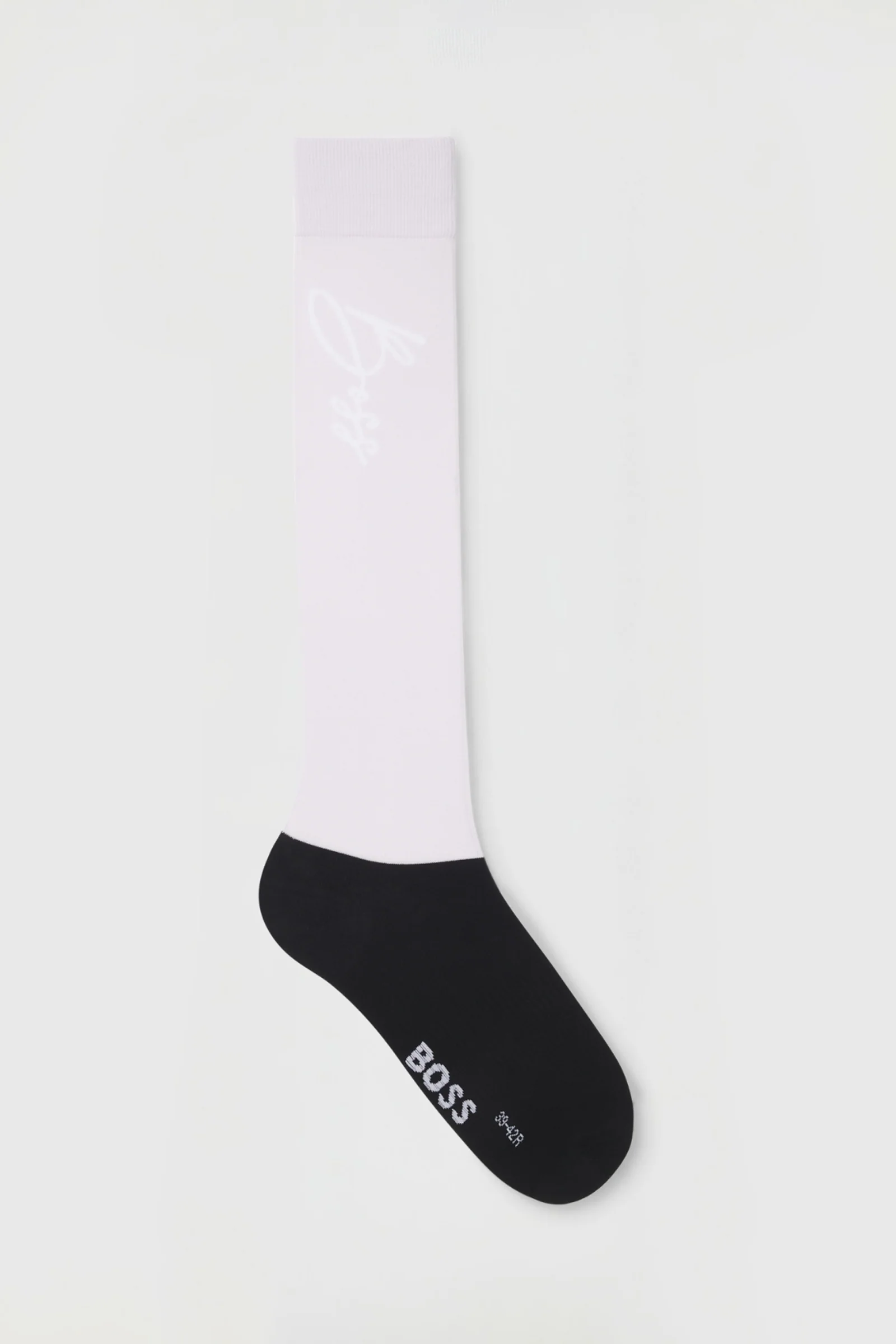 Boss Sasha skarpety jeździeckie logo odręczne Orchid 35-38