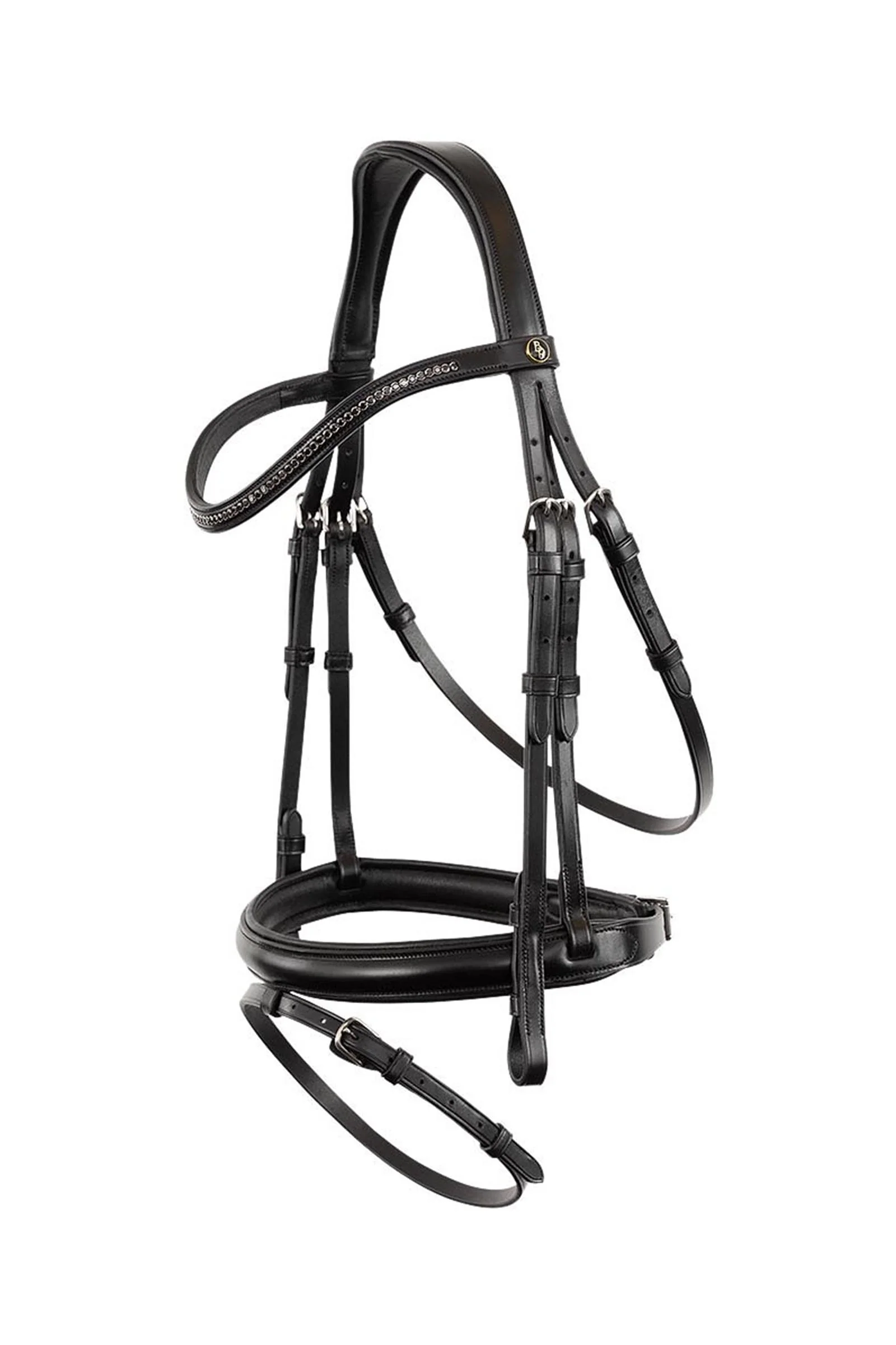 Brackley ogłowie z nachrapnikiem kombinowanym Black/Silver C