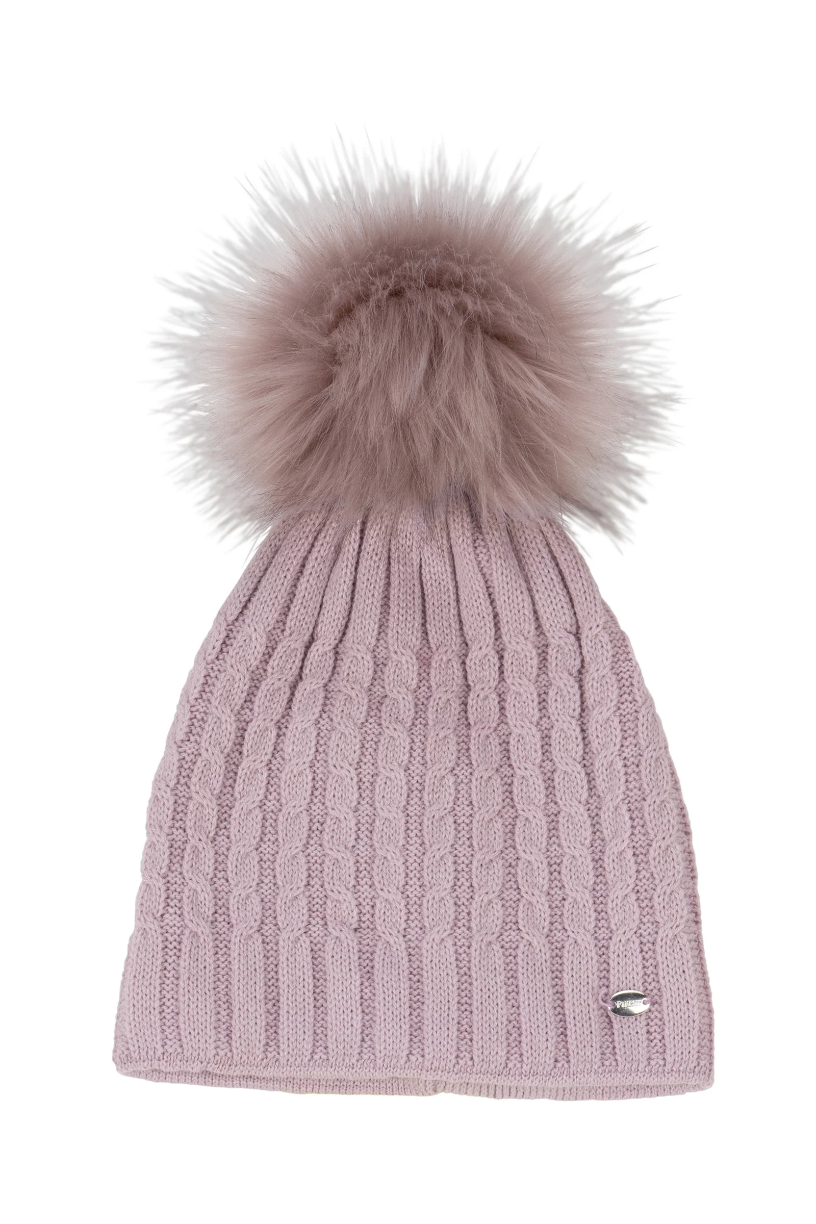 Dzianinowa czapka z pomponem Pikeur Vintage violet 53-55