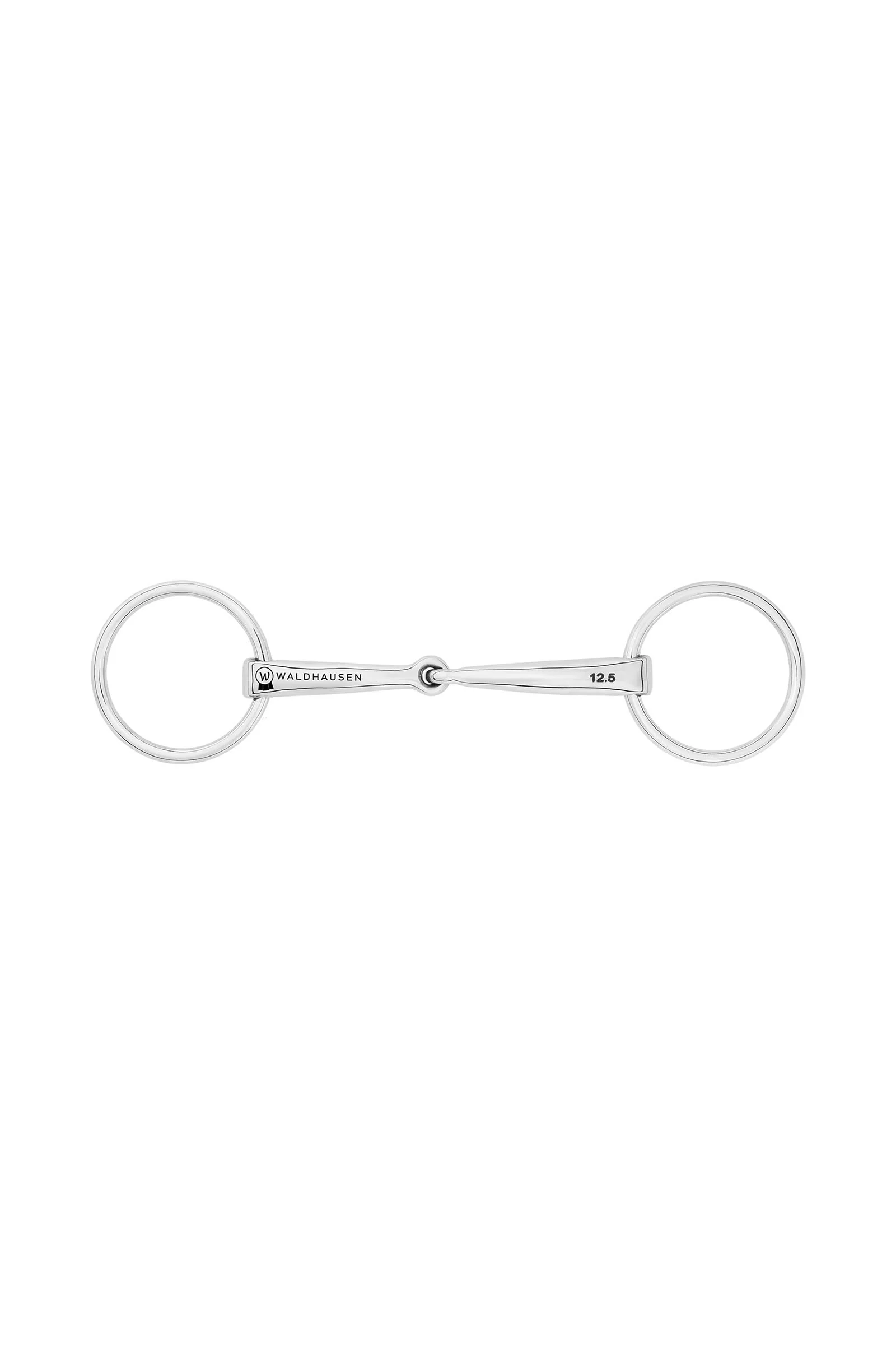 Wędzidło podwójne (bradoon), pojedynczo łamane, stal nierdzewna, 14 mm No Color 145 mm