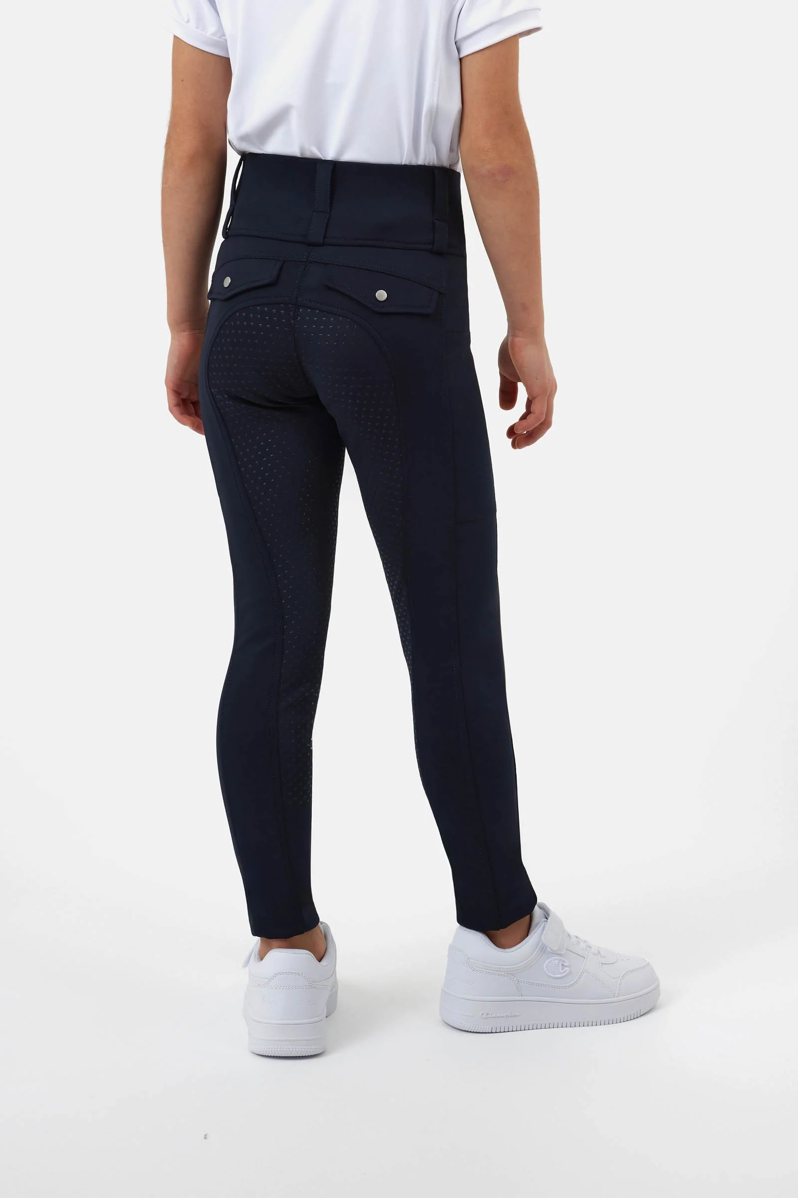 Young Rider Anya hybrydowe bryczesy full grip Dark navy 146-152