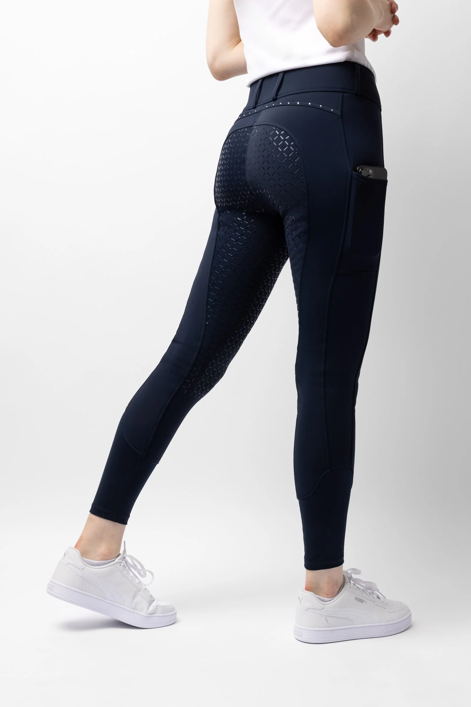 Macy termiczne bryczesy z pełnym lejem Dark blue 40