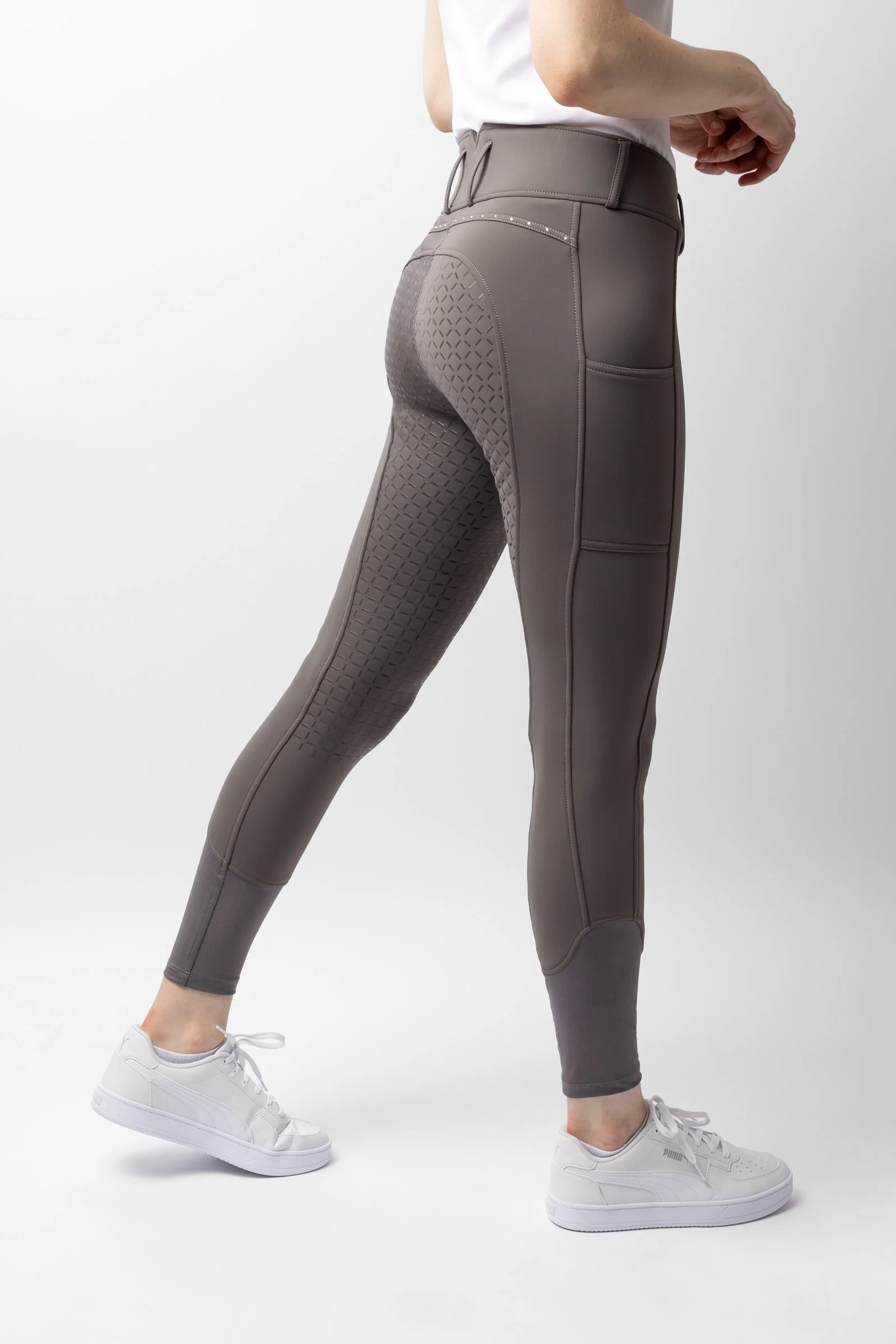 Macy termiczne bryczesy z pełnym lejem Pewter grey 42