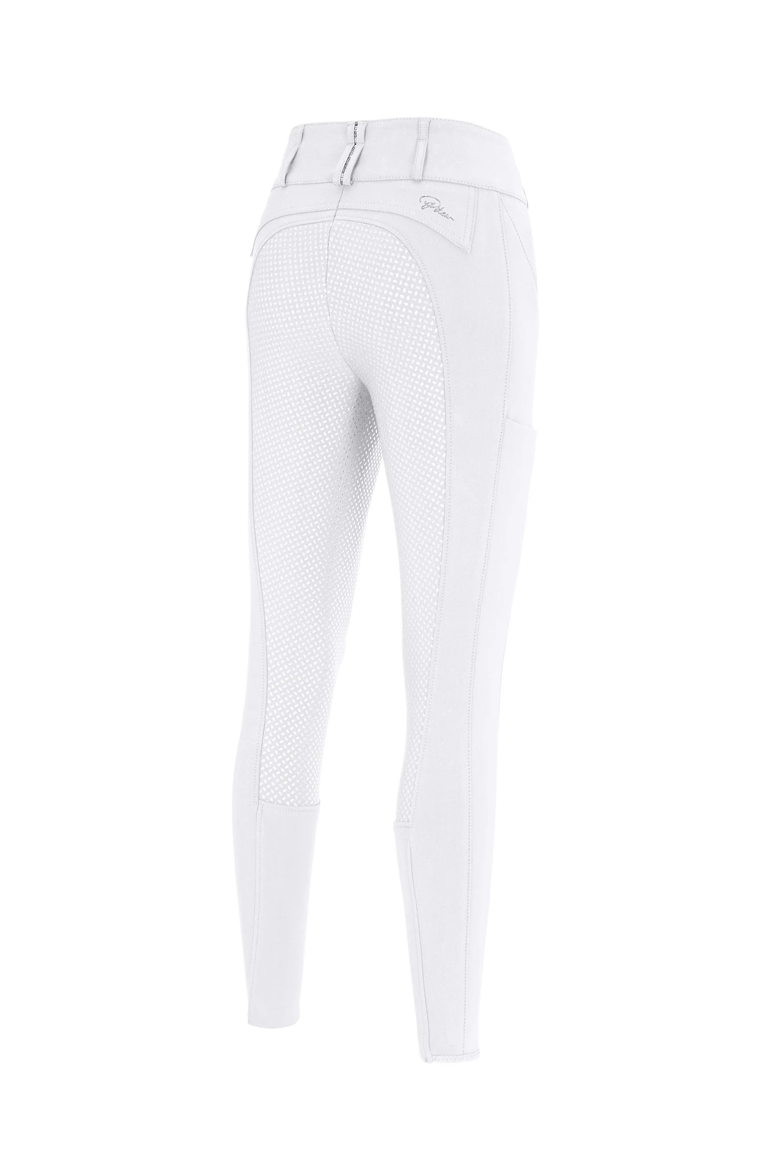 Candela Glamor Grip Damskie bryczesy konkursowe z pełnym lejem White 38