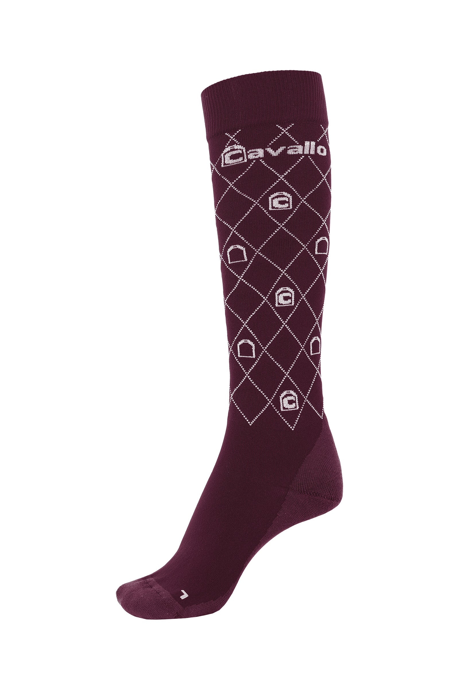 CAVALSURA Riding Socks Wine Red 40