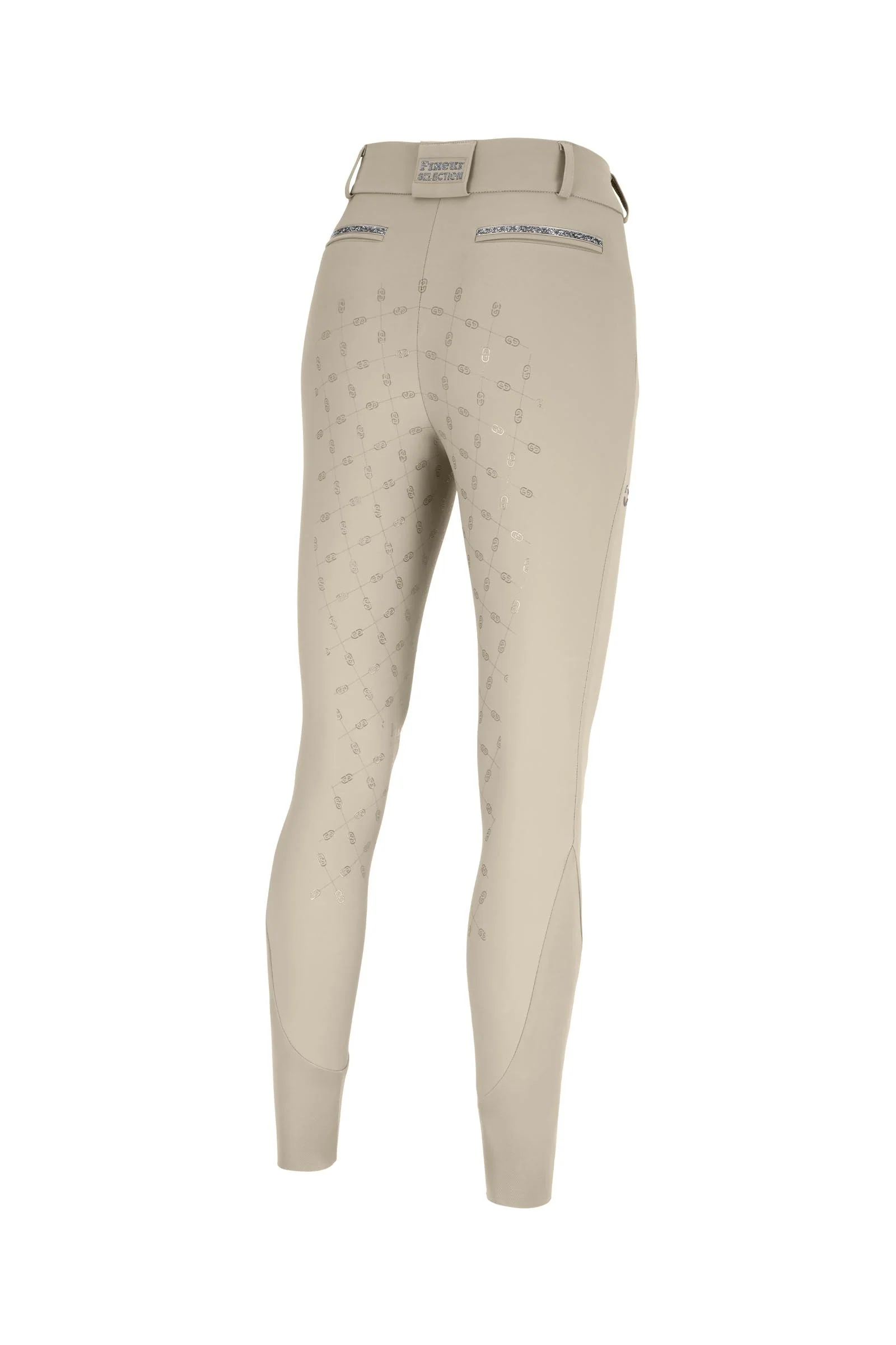 Ceelina SD damskie bryczesy z wysokim stanem i pełnym gripem Pearl Gray 36