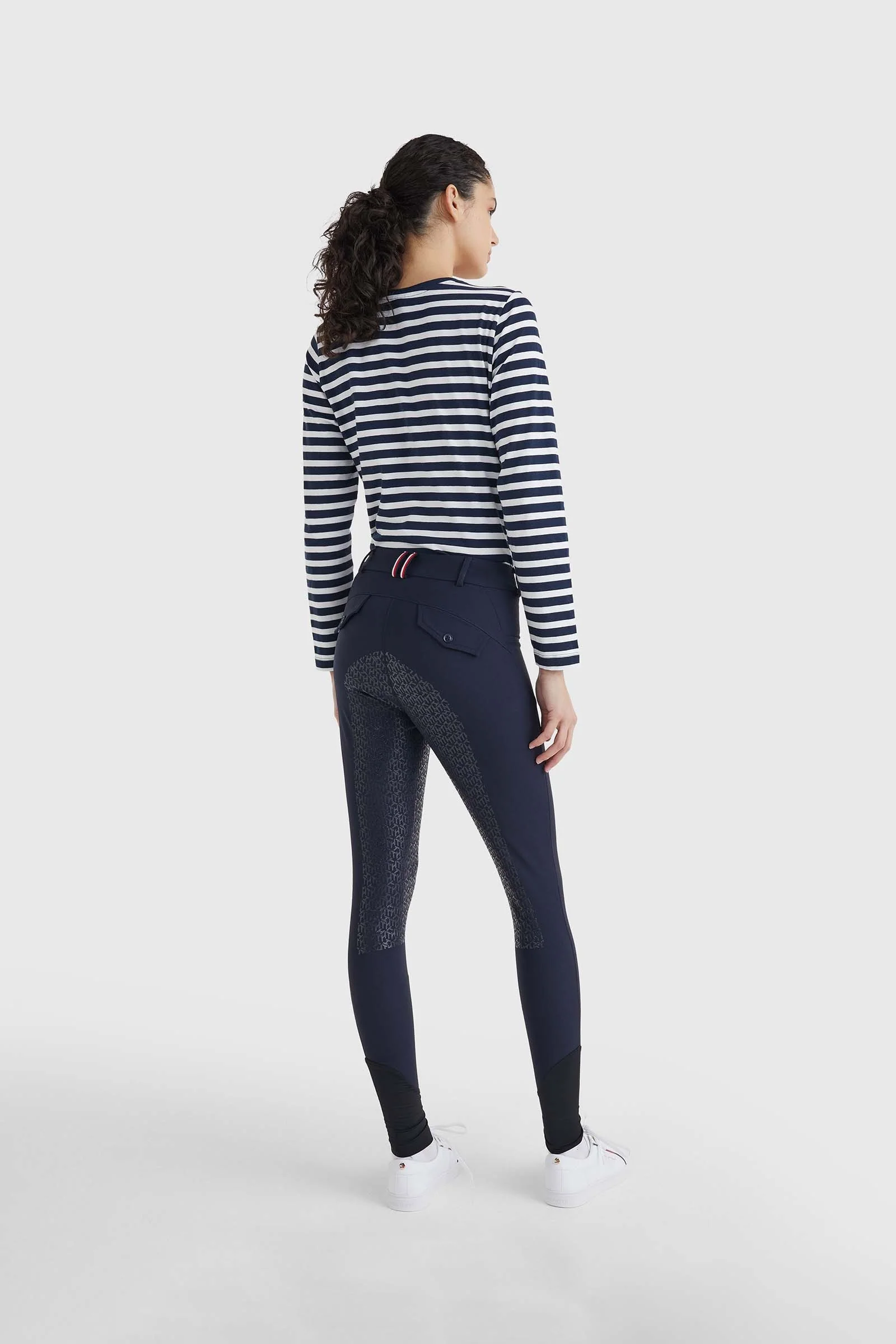 Klasyczne bryczesy z pełnym lejem Dark Blue S