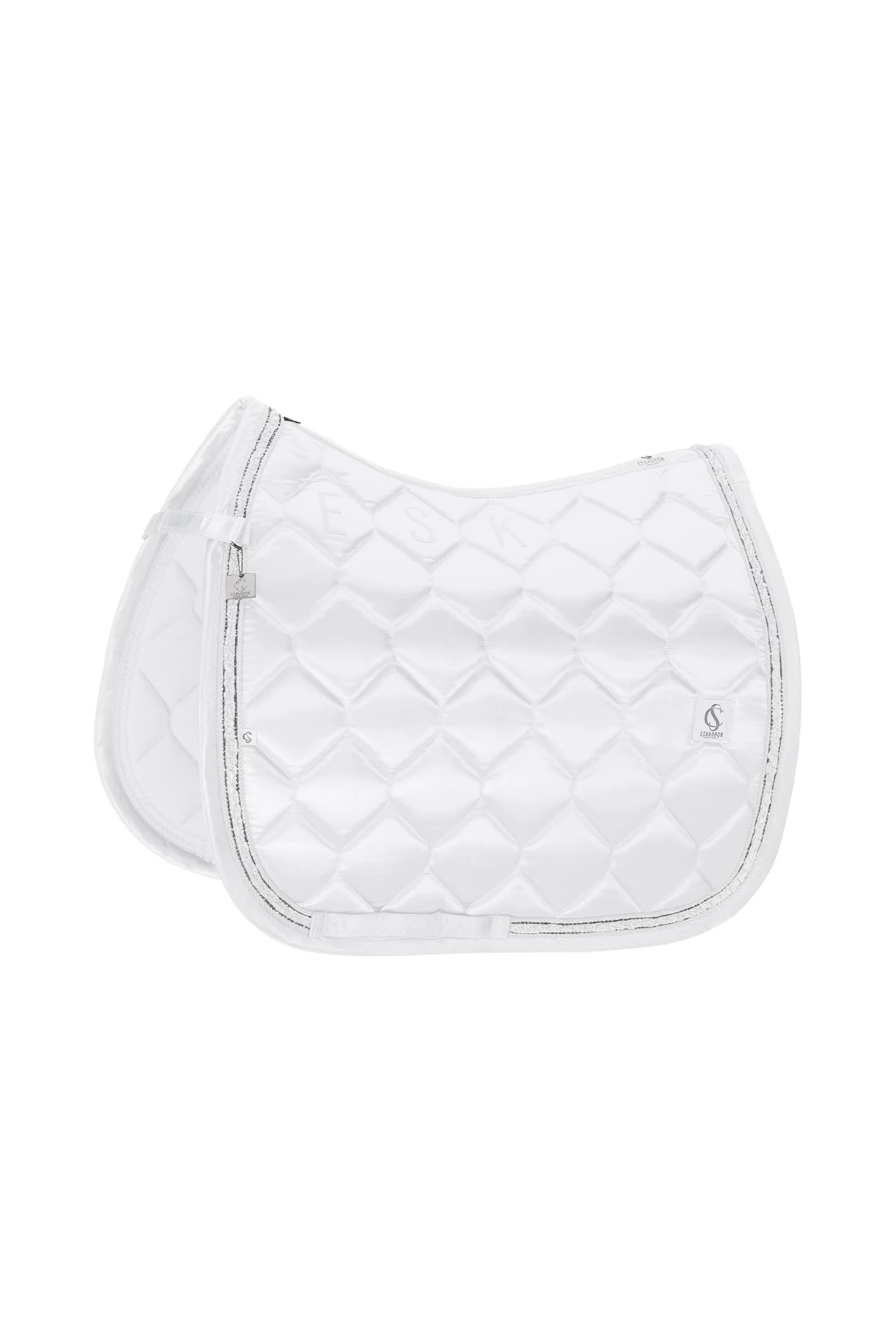 Classic Sport SS26 Satin Frills czaprak ujeżdżeniowy White F