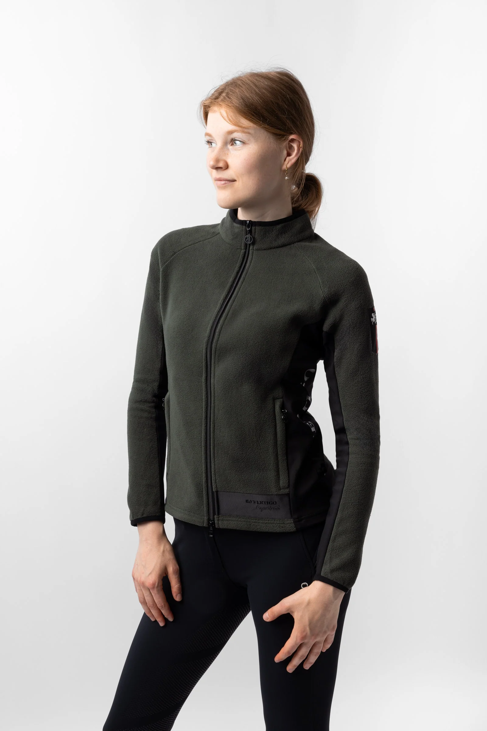 Cleo Damska kurtka jeździecka z polaru ze stretchem Climbing Ivy Green 34