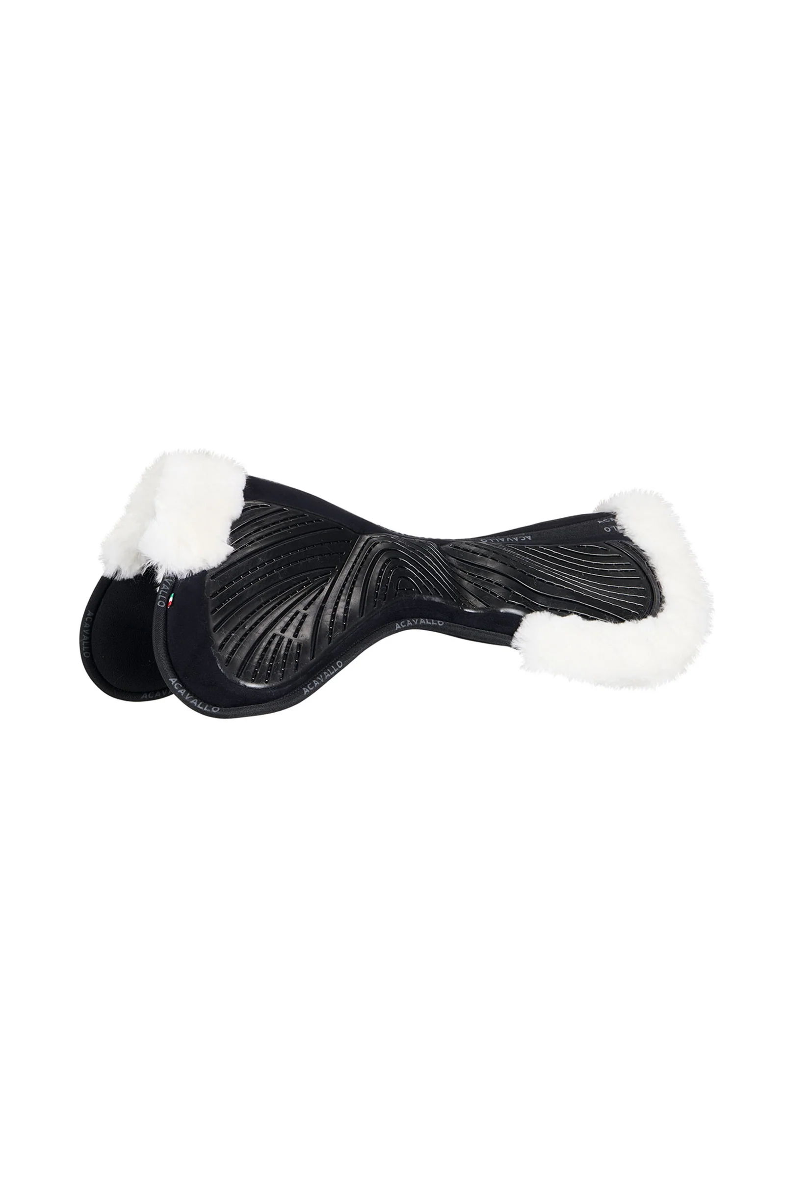 Close Contact Gel & Memory Foam Półpad z owczą skórą Black/White Rozmiar uniwersalny