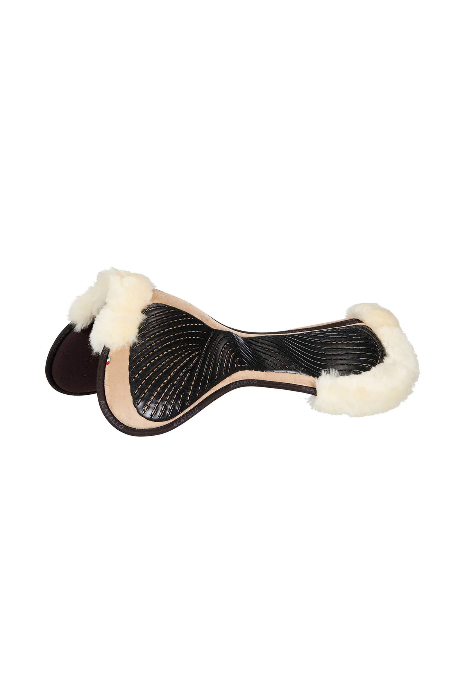 Close Contact Gel & Memory Foam Półpad z owczą skórą Light Brown/ Natural Rozmiar uniwersalny