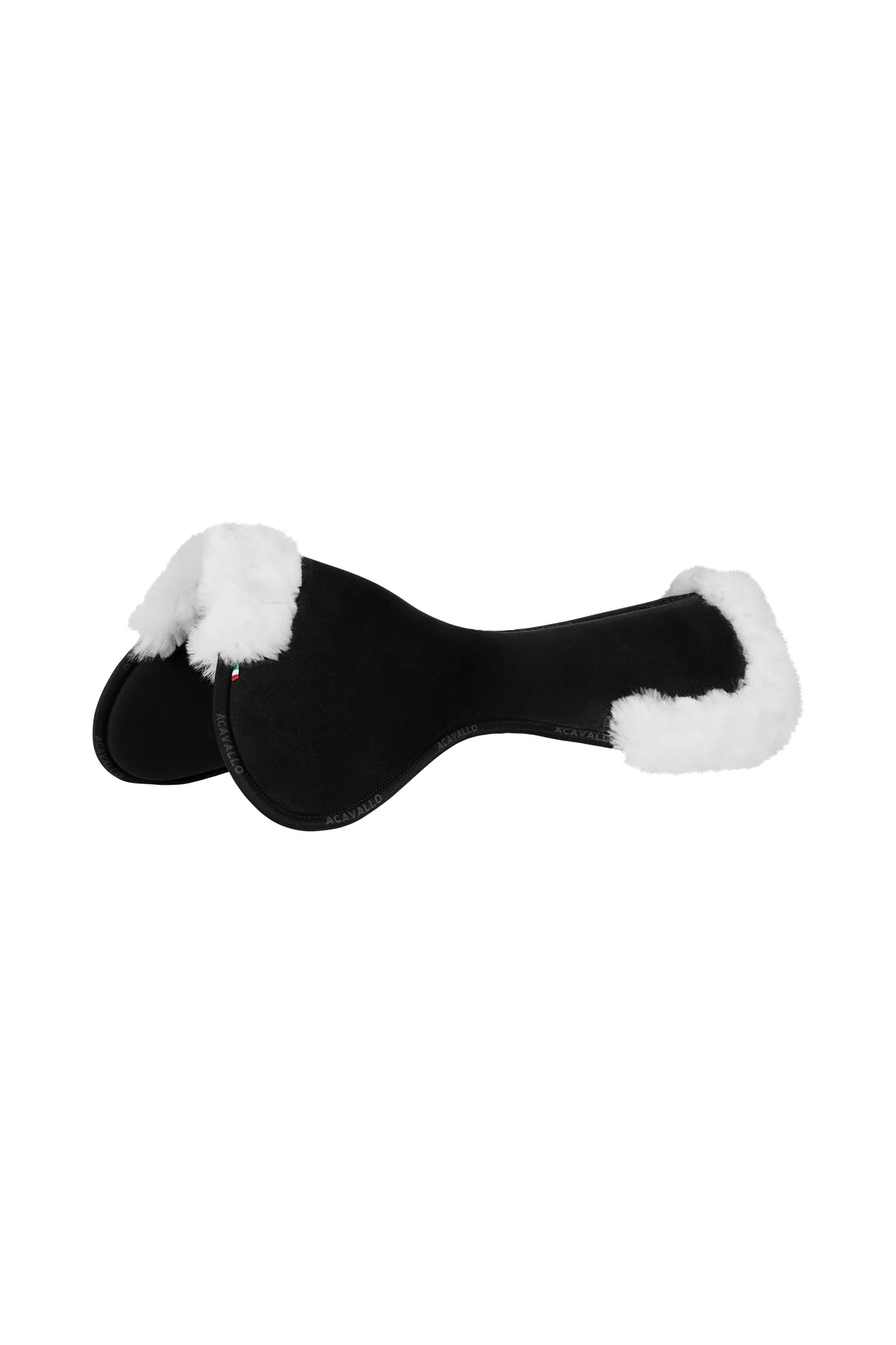 Close Contact Memory Foam Półpad z owczą skórą Black/White Rozmiar uniwersalny