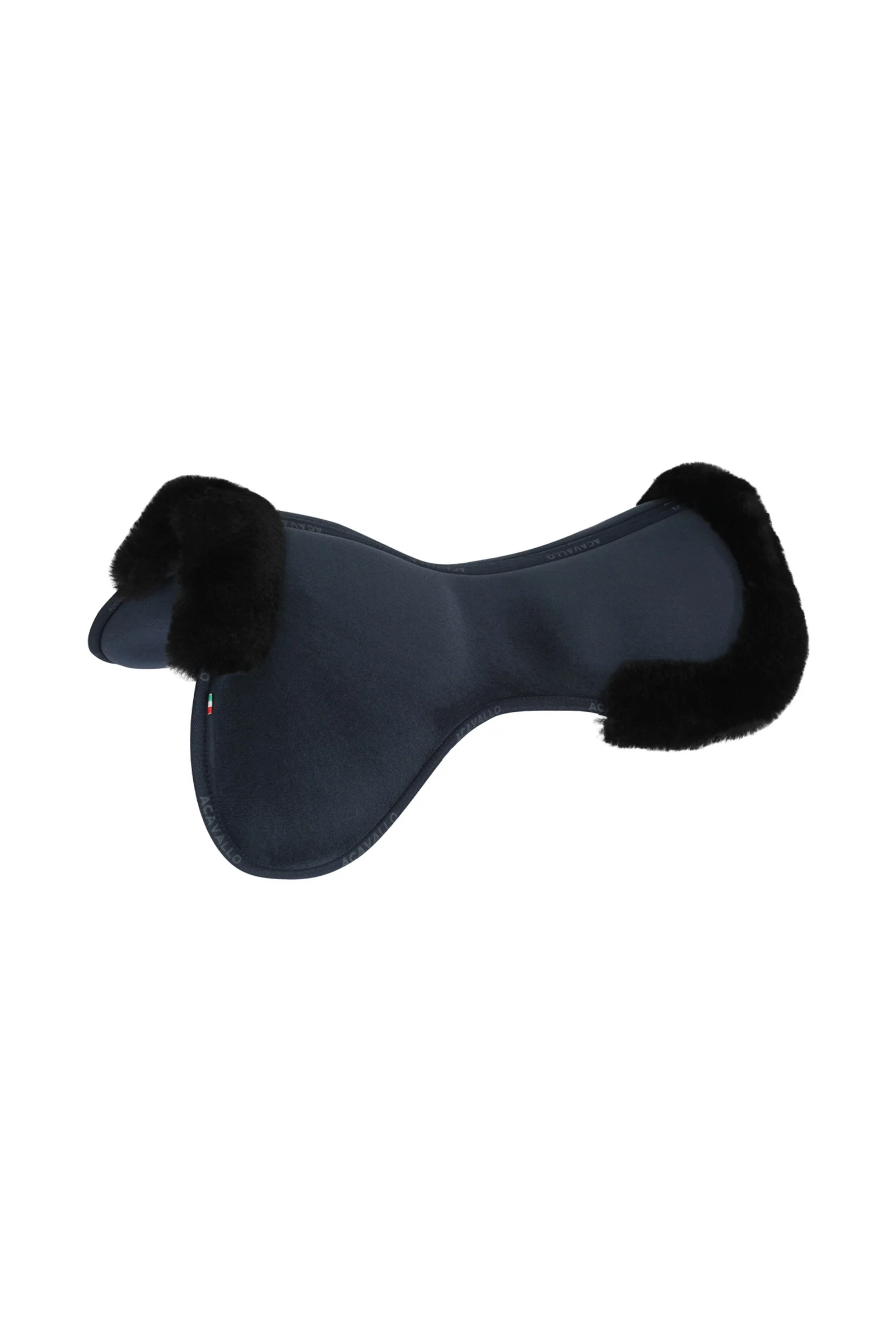 Close Contact Memory Foam Półpad z owczą skórą Blue/Black Rozmiar uniwersalny