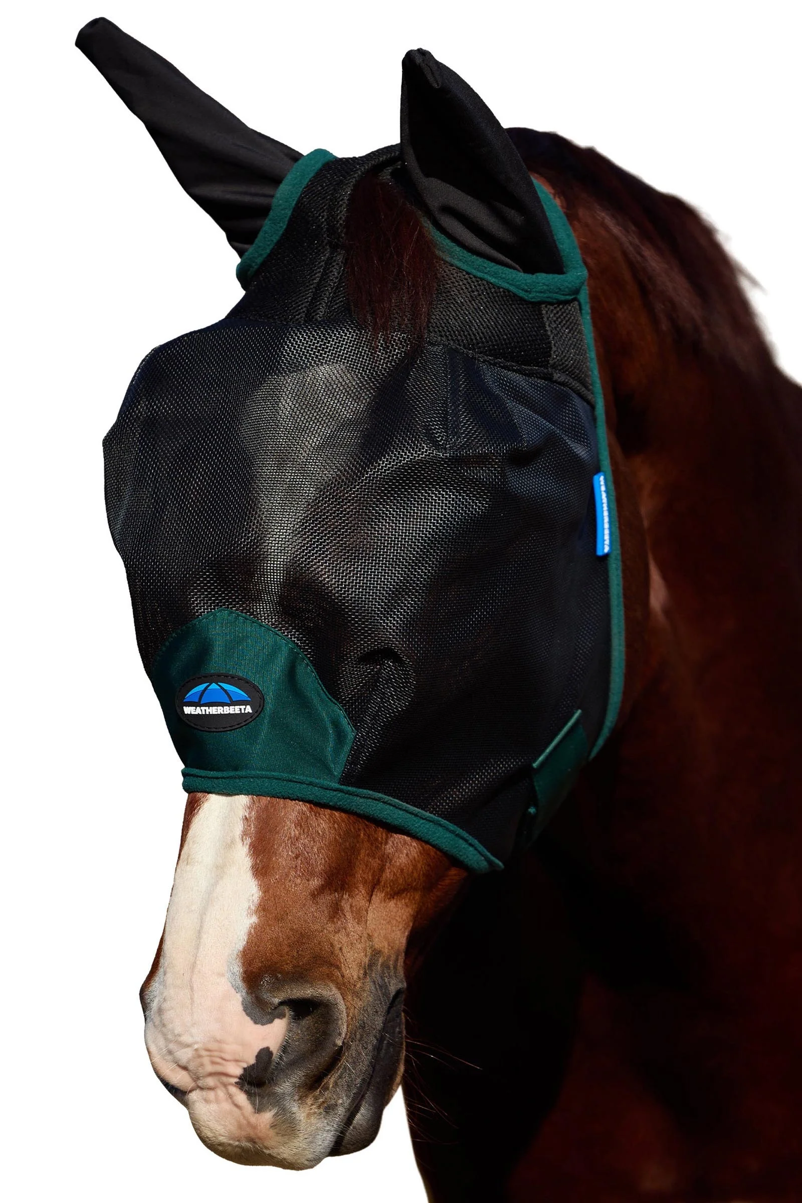 Comfitec Durable Mesh Maska przeciw muchom z uszami Black/Forest Green L