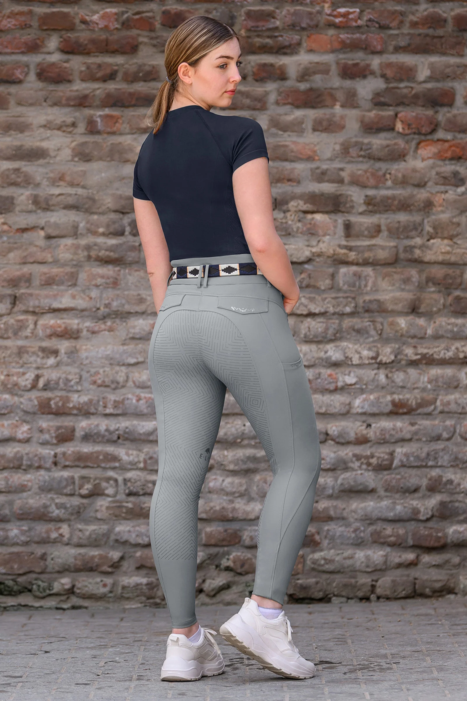 Comfort Ride Glam damskie bryczesy full grip Chrome Grey 34