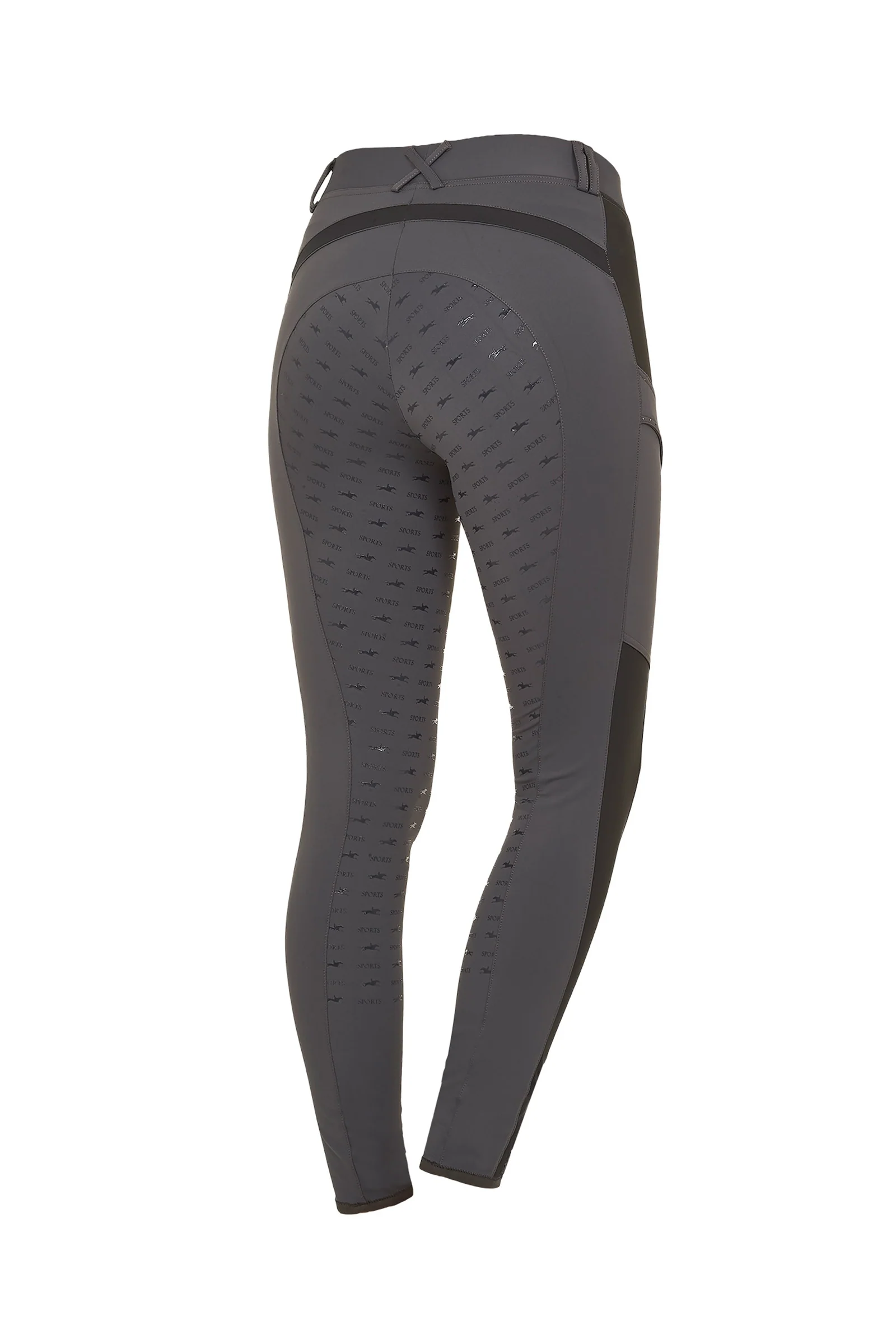 Damskie legginsy jeździeckie Comfy z pełnym lejem Asphalt 32