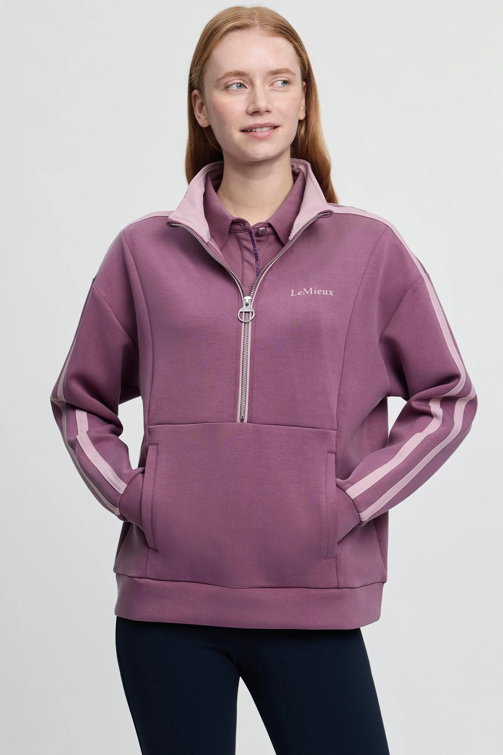 Connie damska bluza z półzamkiem Mallow 34