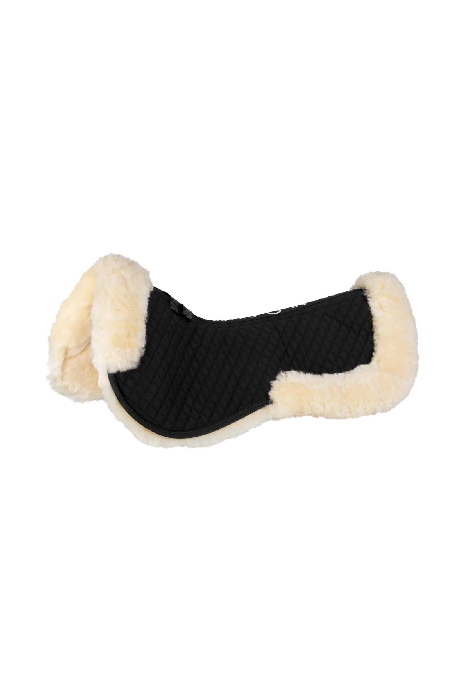 czaprak bawełniany z futrem Black/Natural Rozmiar uniwersalny