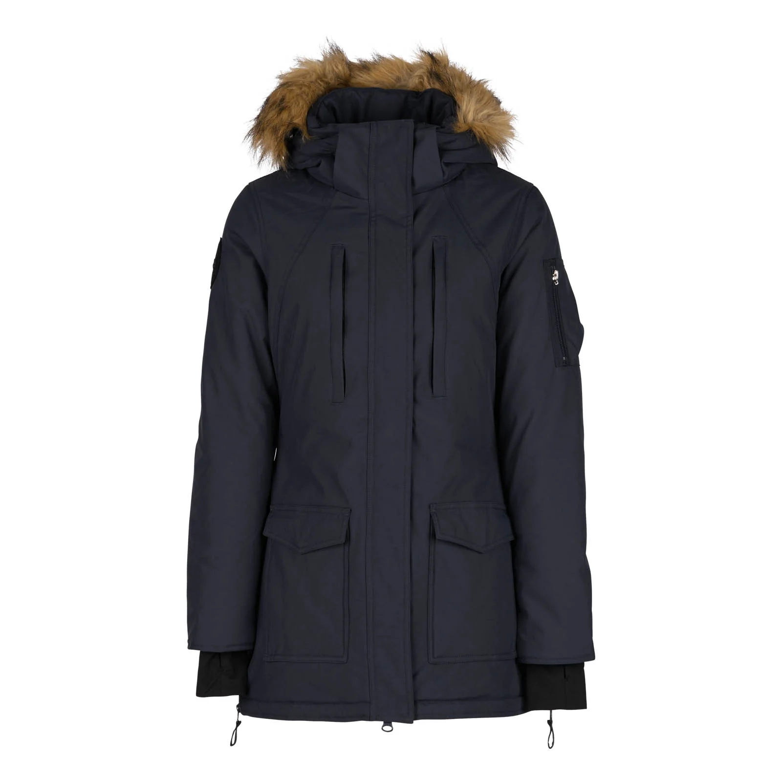 Kurtka damska, długa, parka Brooke Dark Navy 36