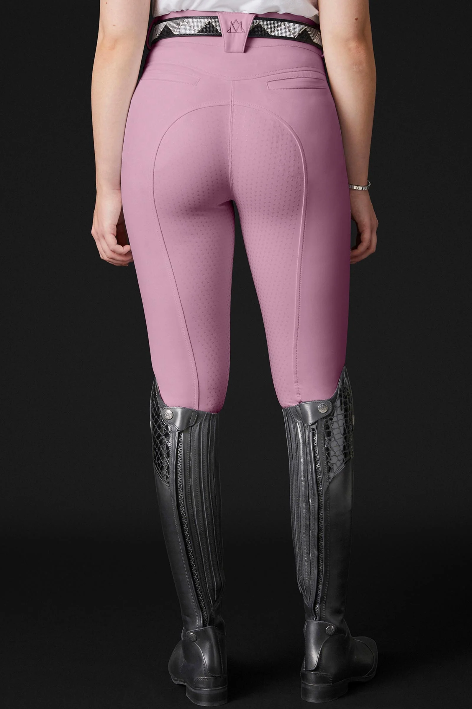 Diana damskie bryczesy z pełnym gripem Mouve Pink 48