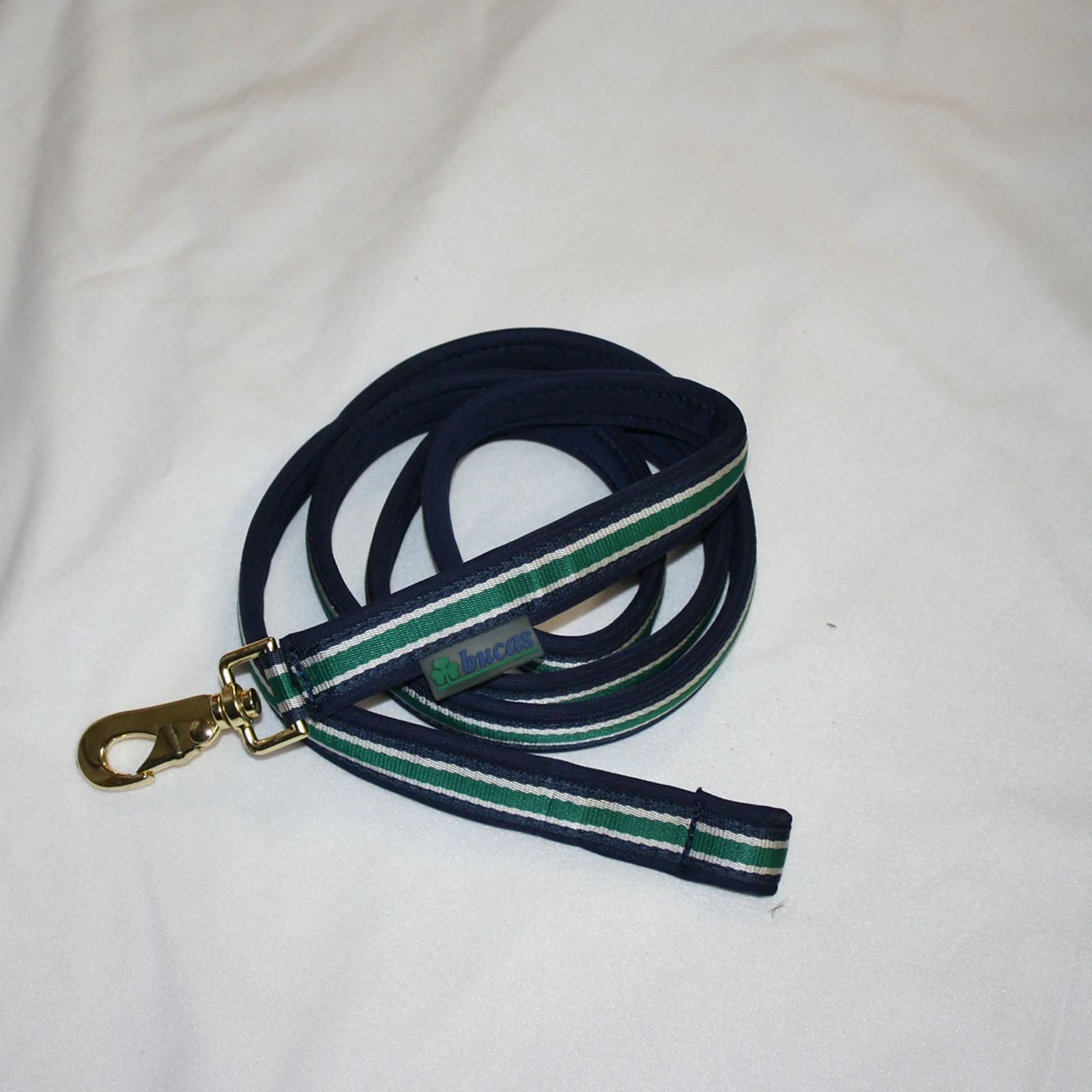 Wyściełana ołowiana wodza Dublin Off-White/Dark Blue 1