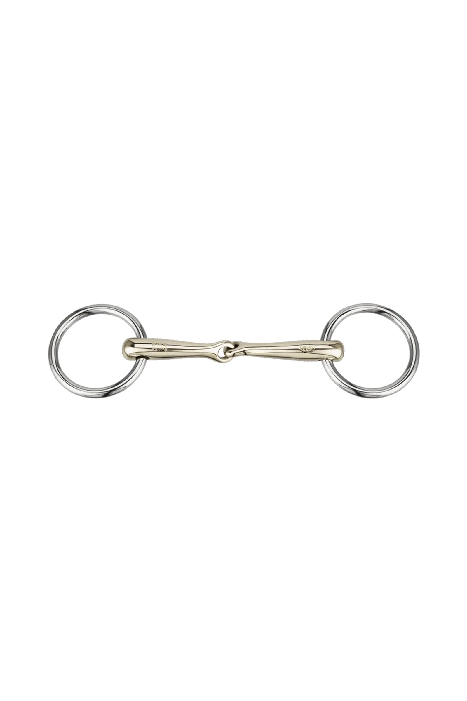 Dynamic RS pony island wędzidło z luźnymi pierścieniami, pojedynczo łamane, 12 mm, Sensogan Metall 105 mm