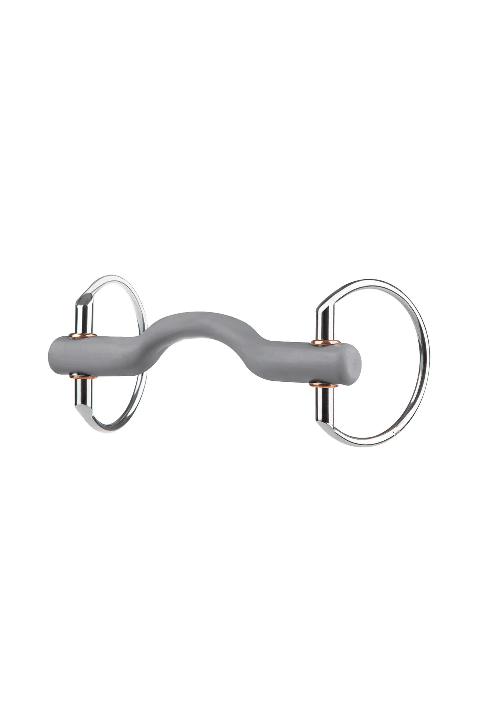 wędzidło oliwkowe z łukiem na język, miękkie, Ø 7,5 cm No Color 120 mm