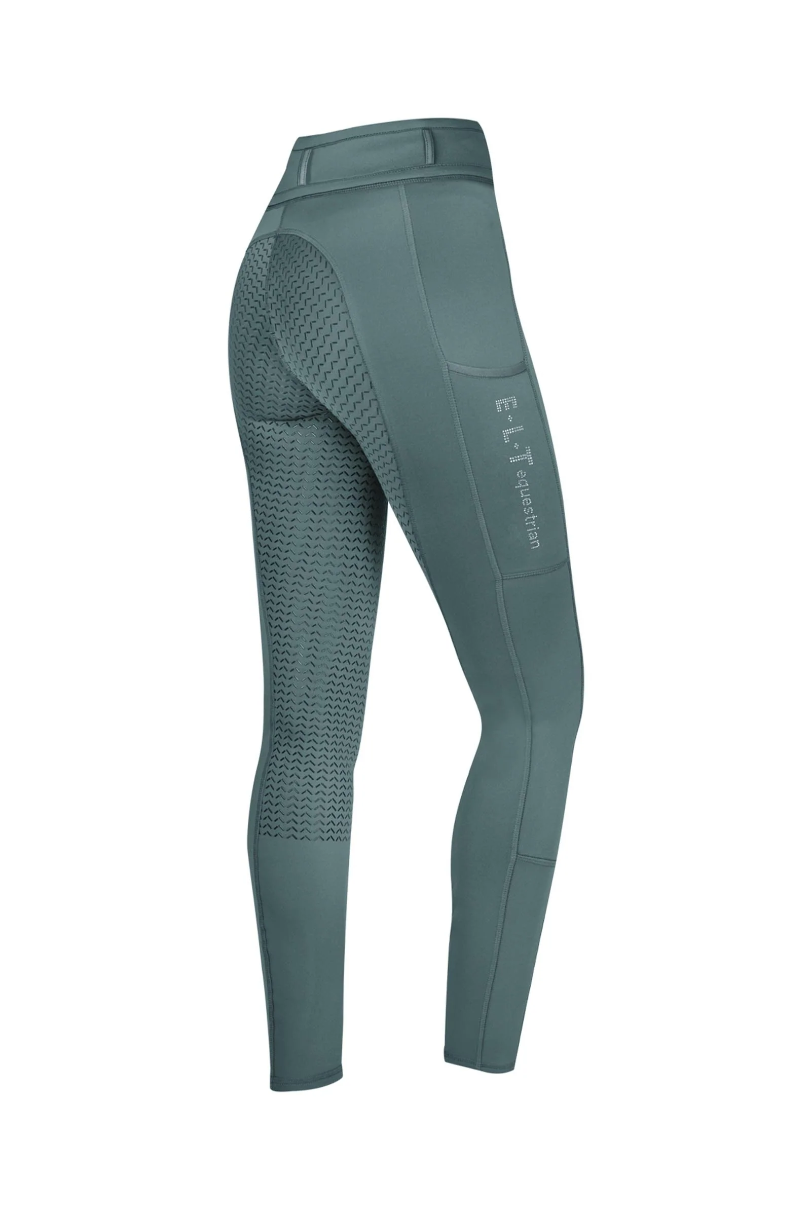Ella Glam Dziecięce Legginsy Jeździeckie Pine Green 152