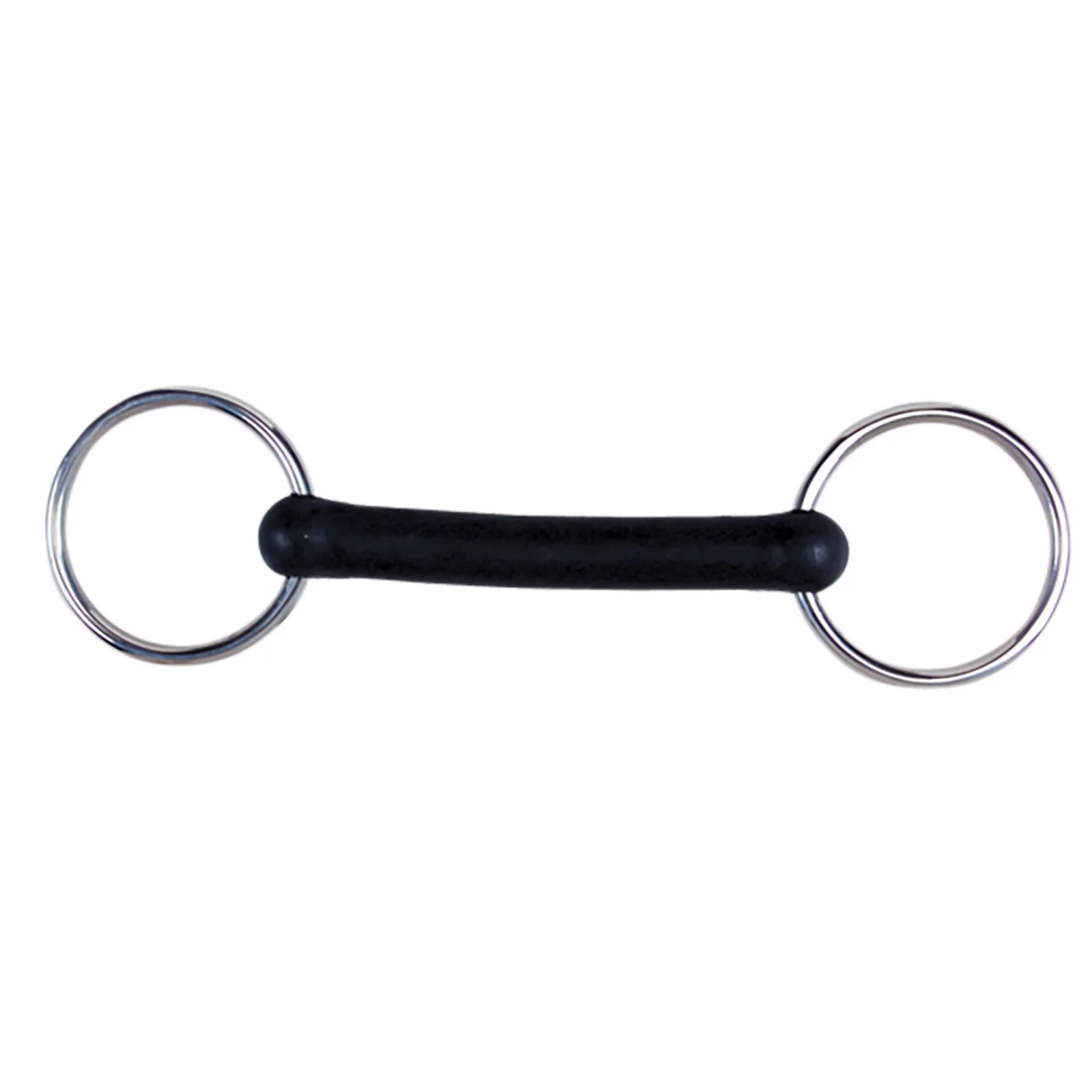 Flexi Guma Wędzidło gumowe gładkie (bez portu) z luźnym pierścieniem Black 114 mm