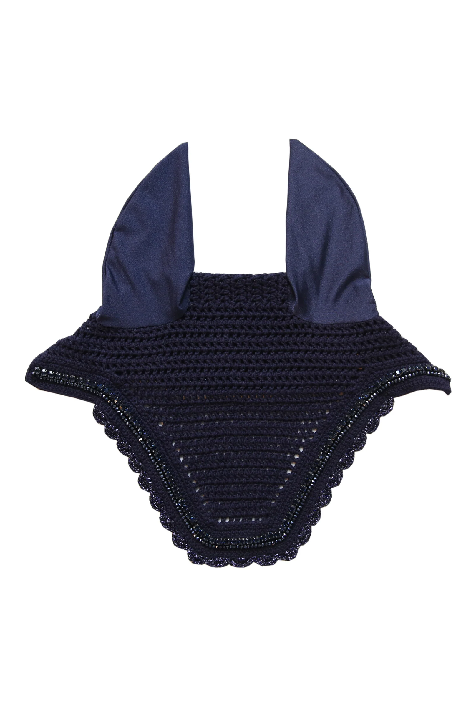 nauszniki Wellington z kamieniami i perłami Dark Navy C