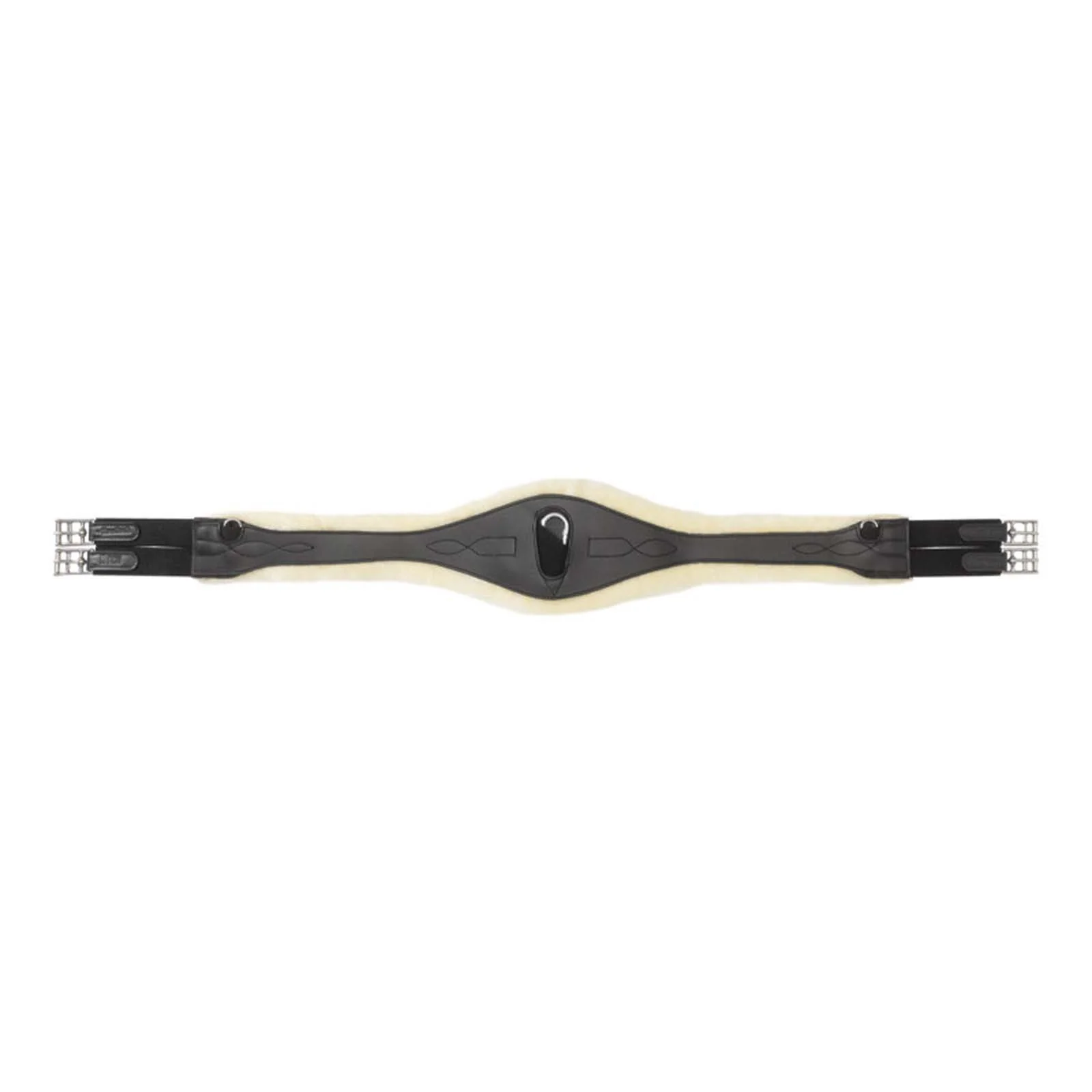 Popręg Foster Comfort ze sztucznym futerkiem Black 140 cm