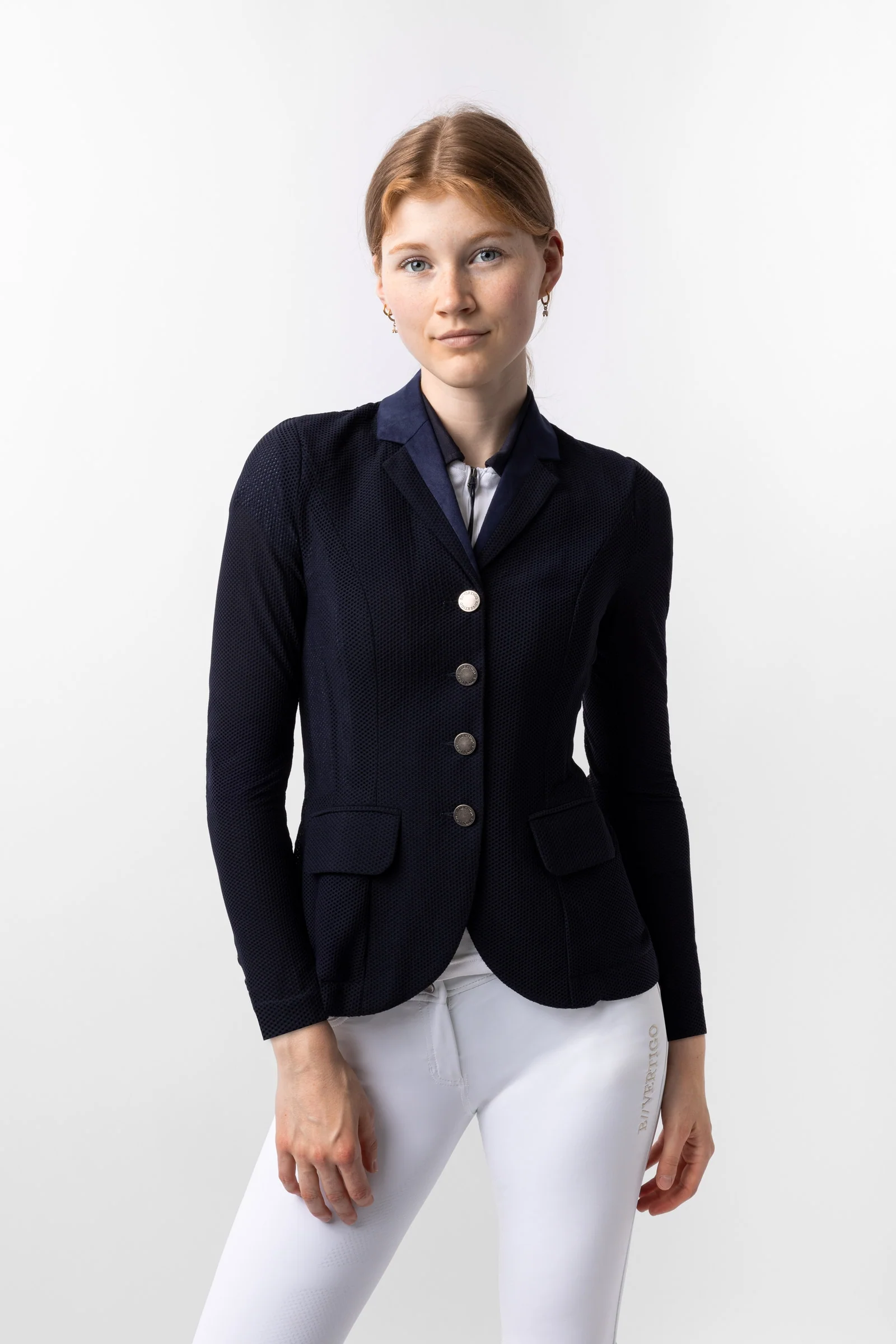 Damski frak konkursowy z siateczki Gabrielle Dark Navy 40