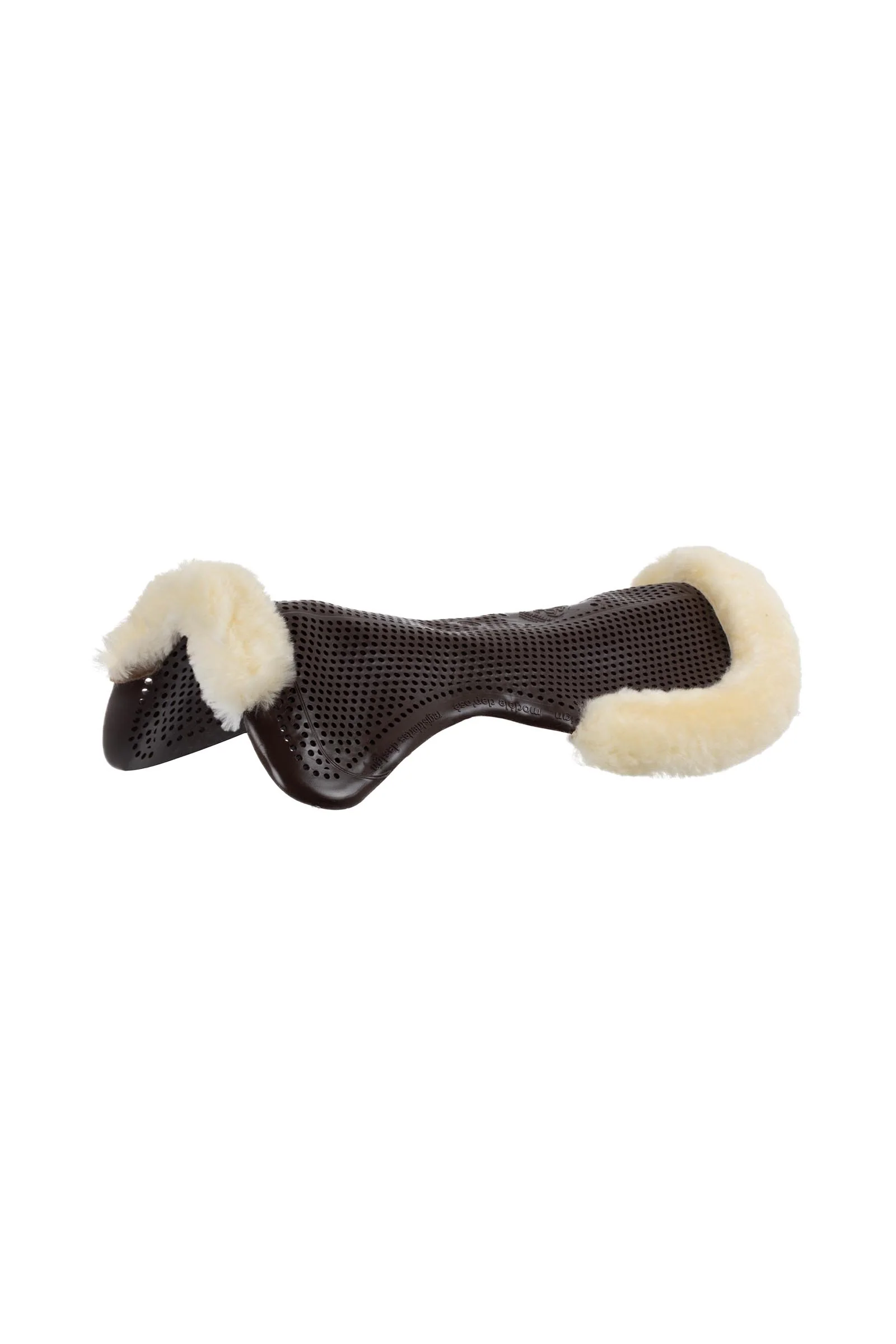 Żelowa podkładka antypoślizgowa Classic Pony z owczą skórą półwycięcie Brown/Natural L