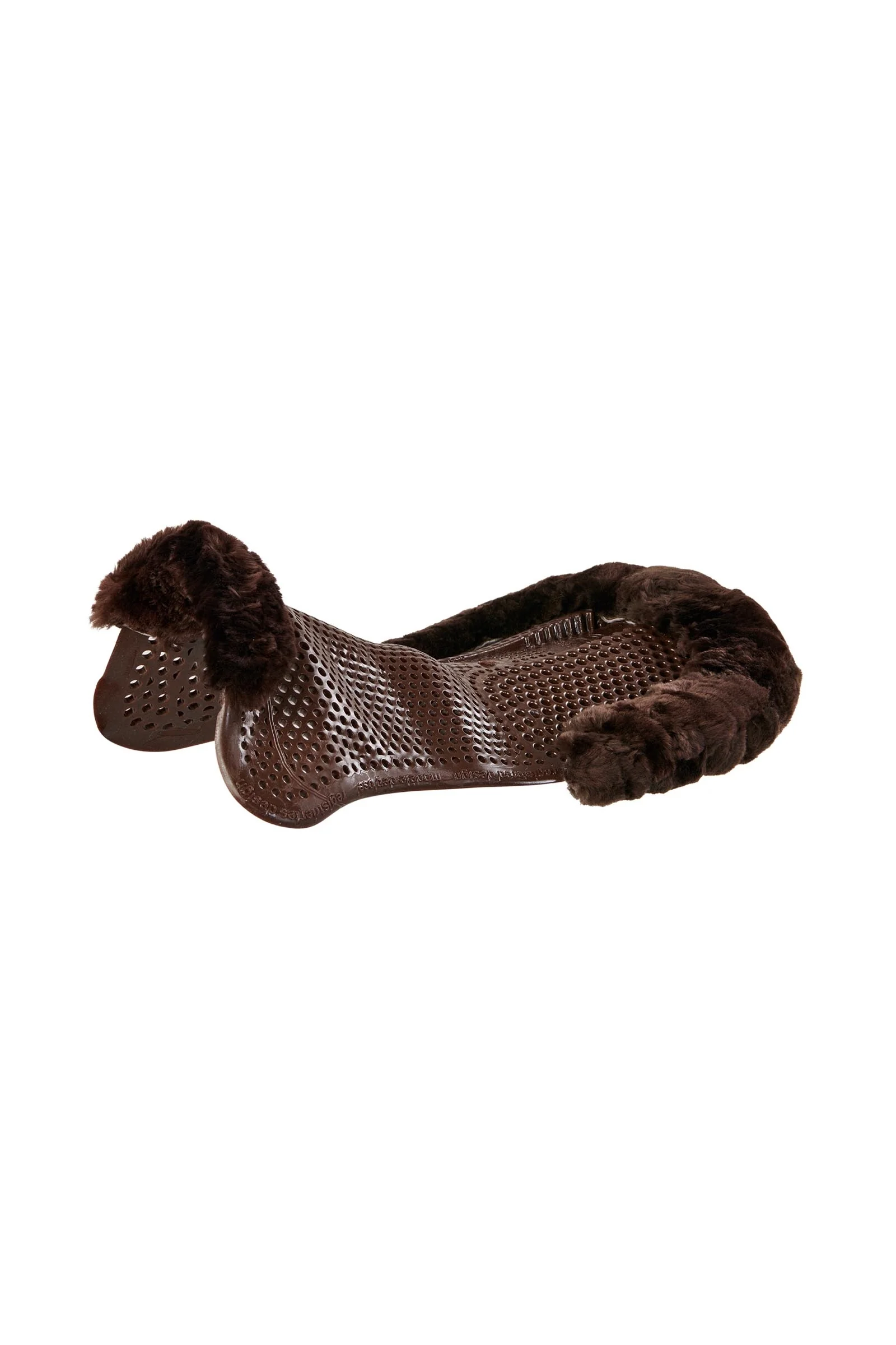 Żelowa podkładka antypoślizgowa Classic z owczą skórą podniesienie tyłu Brown/Brown Rozmiar uniwersalny